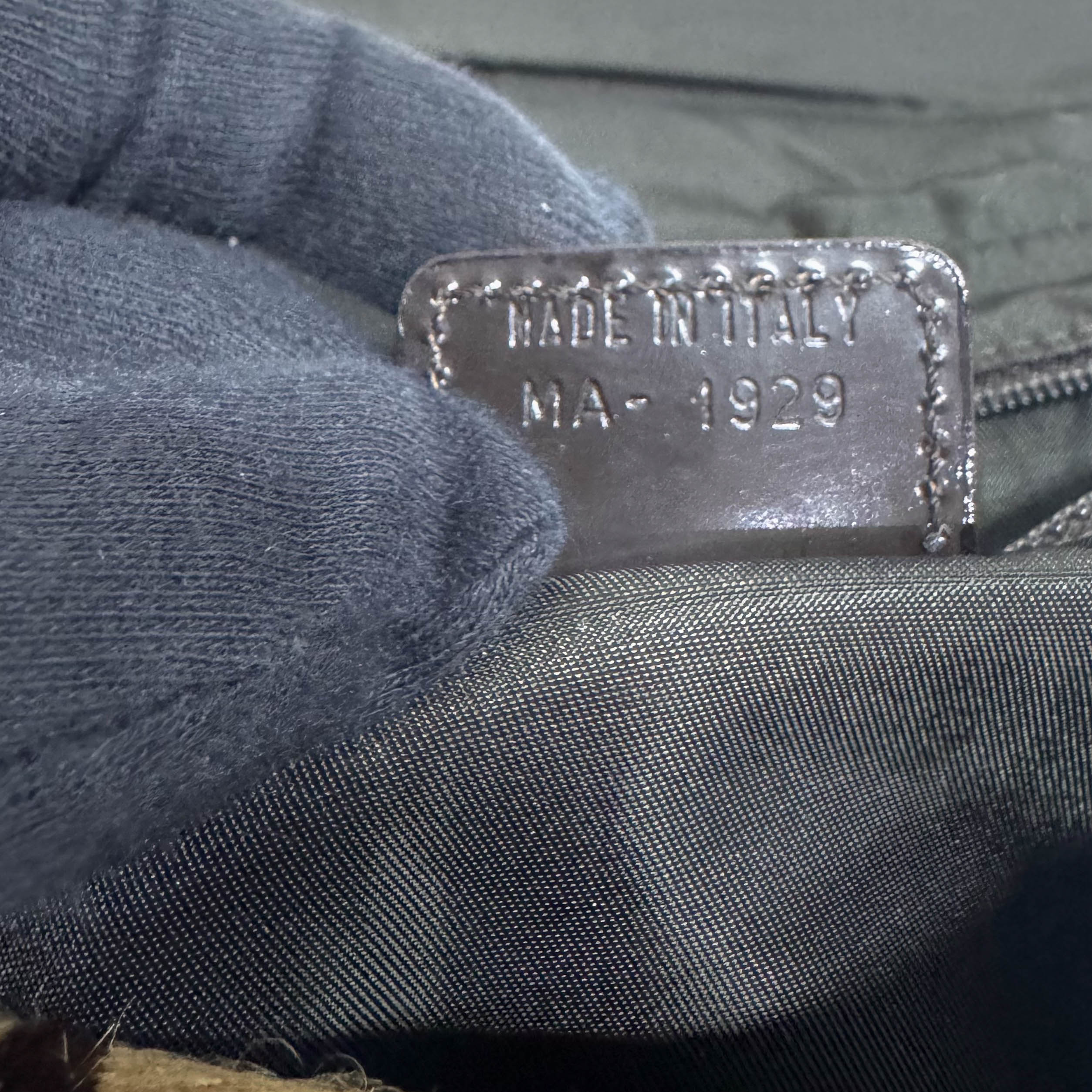 Malice Pearl Leopard Brown Leather Shoulder Bag