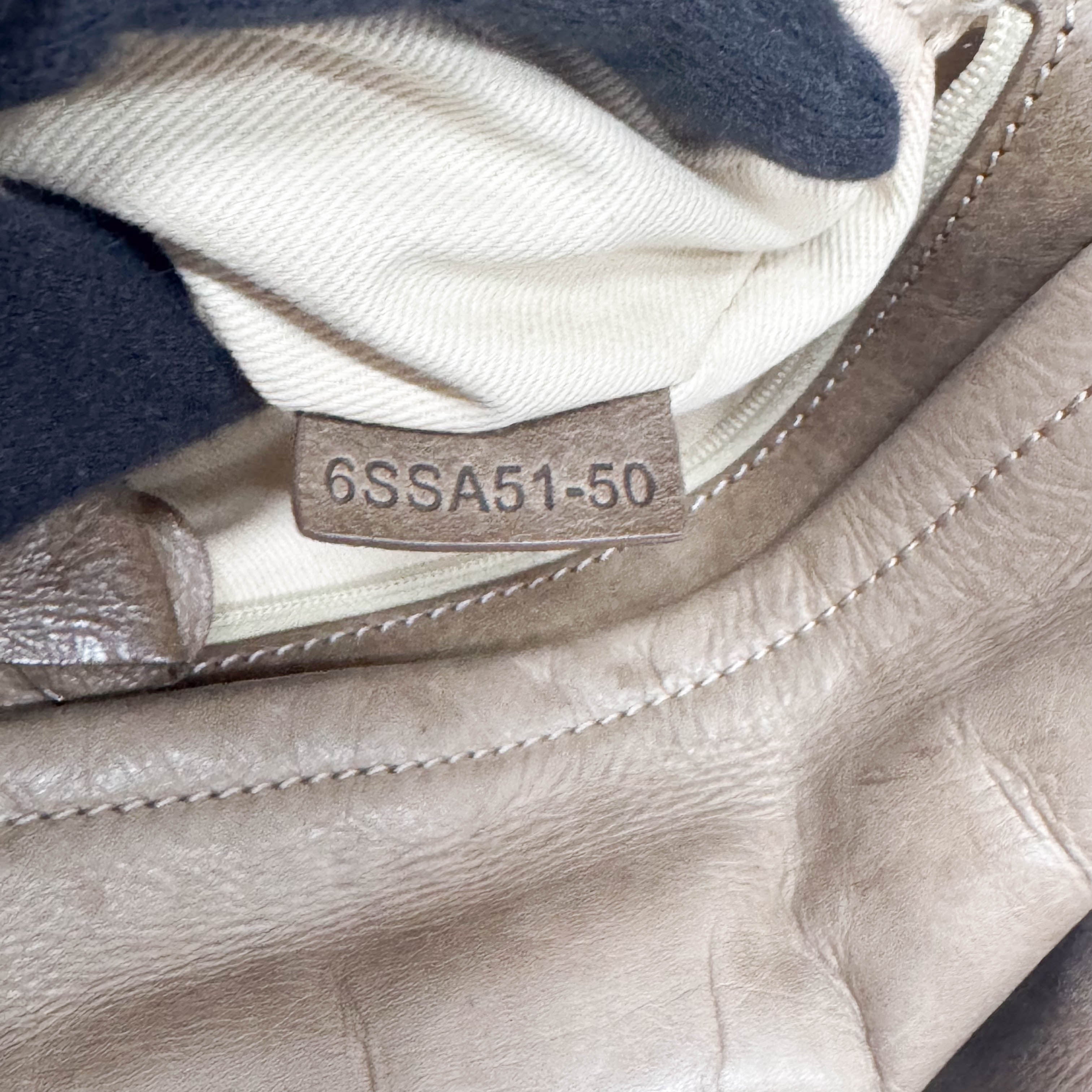 Silverado Beige Python Embossed Leather Shoulder Bag