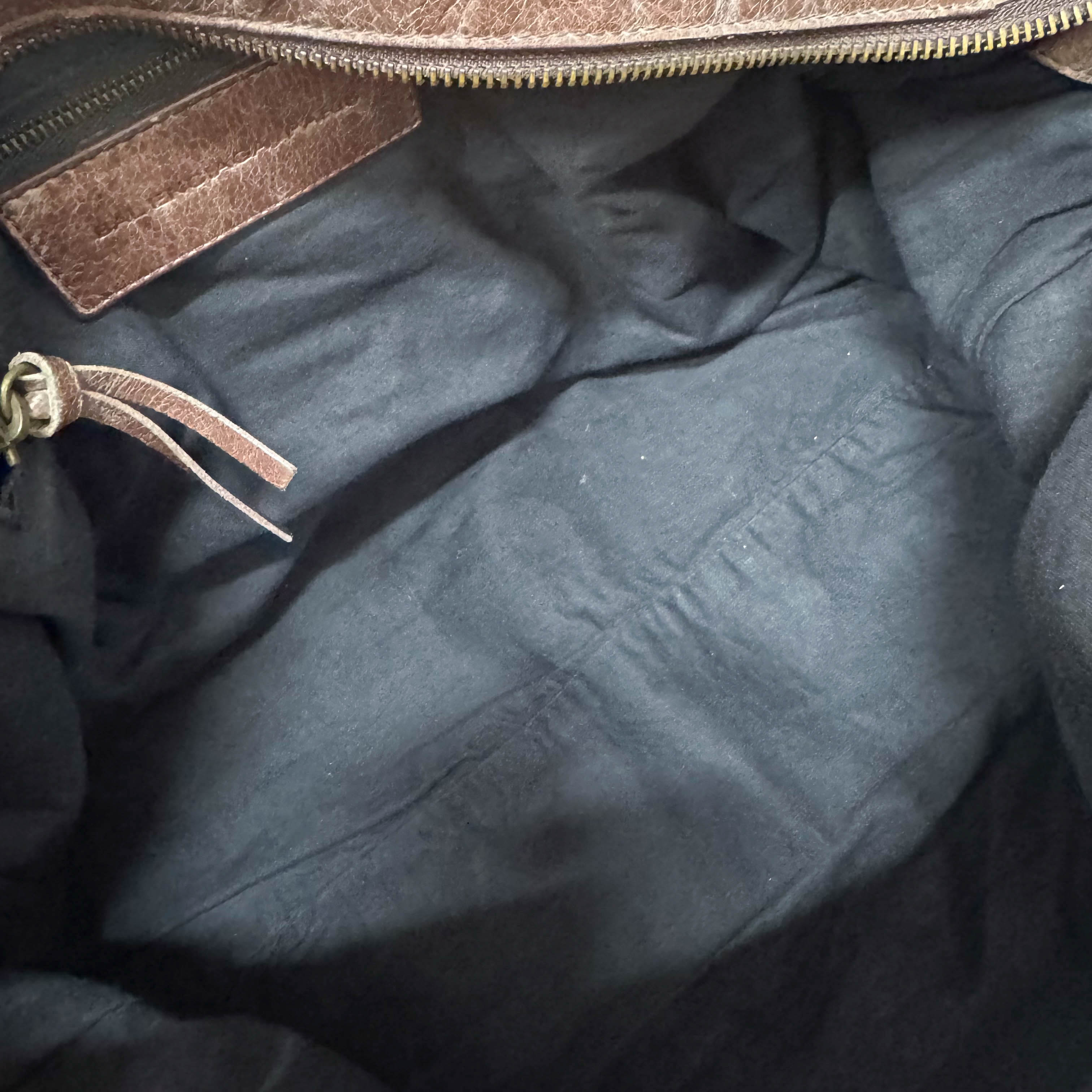 Part-Time Brown Calfskin Leather Two Way Bag