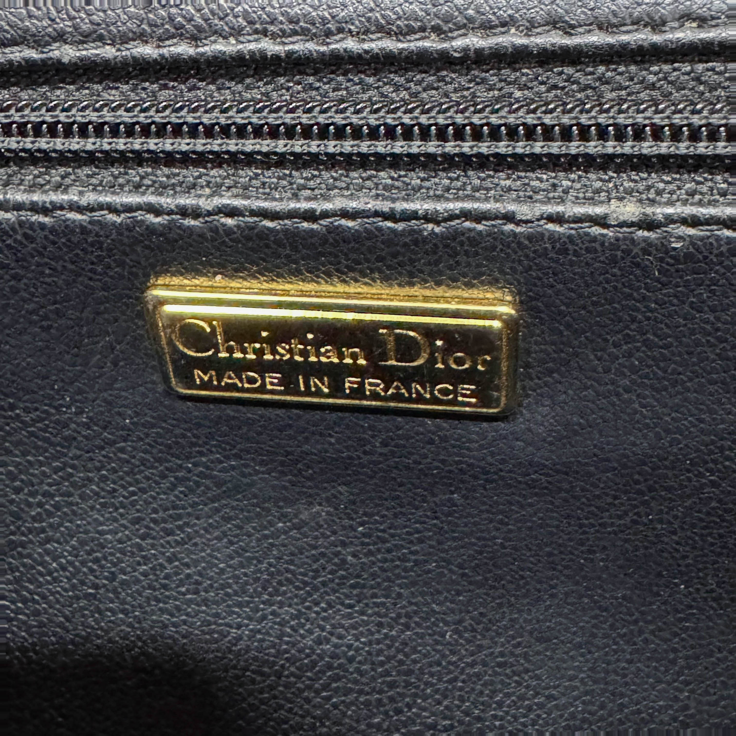 Black Leather Top Handle Bag