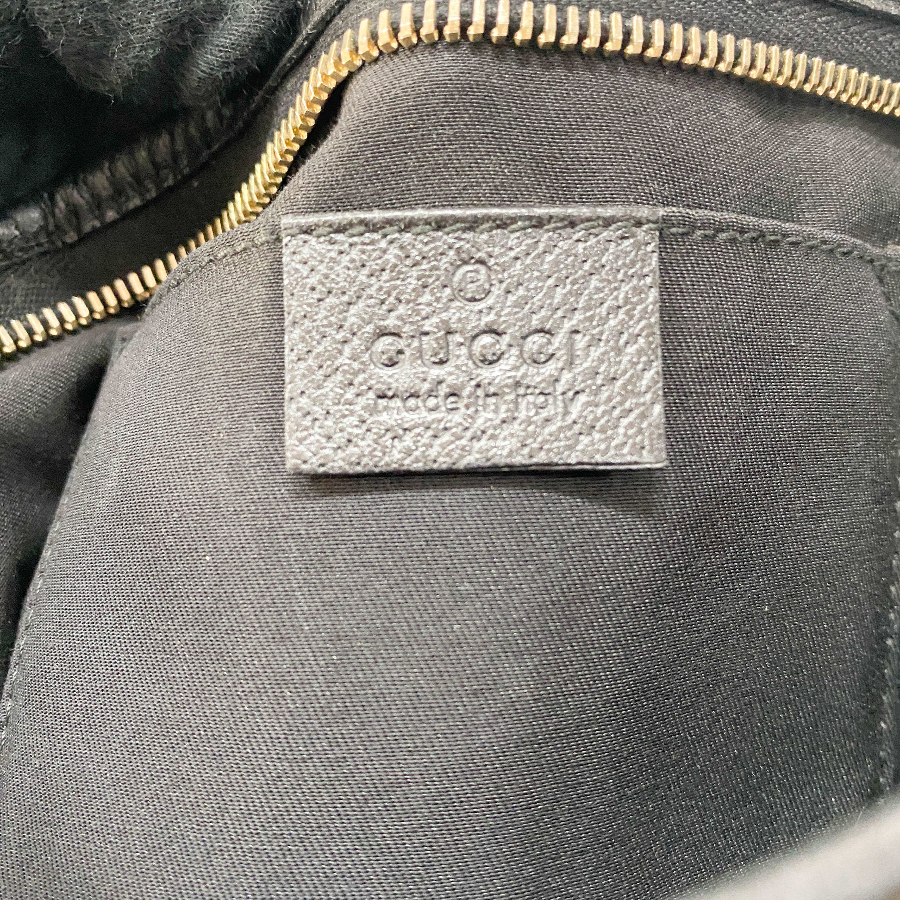 Abbey D-Ring Black Leather Shoulder Bag