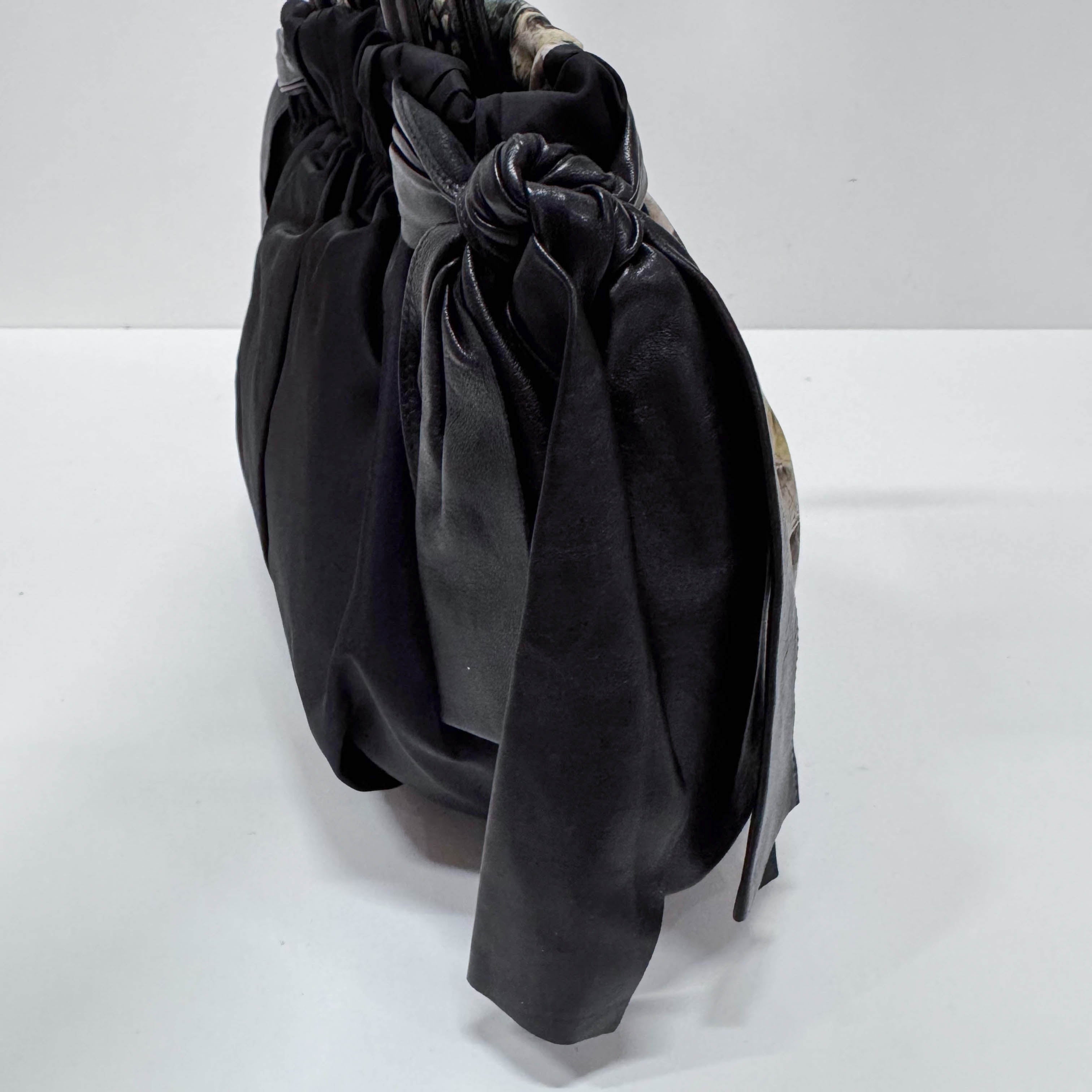 Green Snakeprint Nylon Shoulder Bag