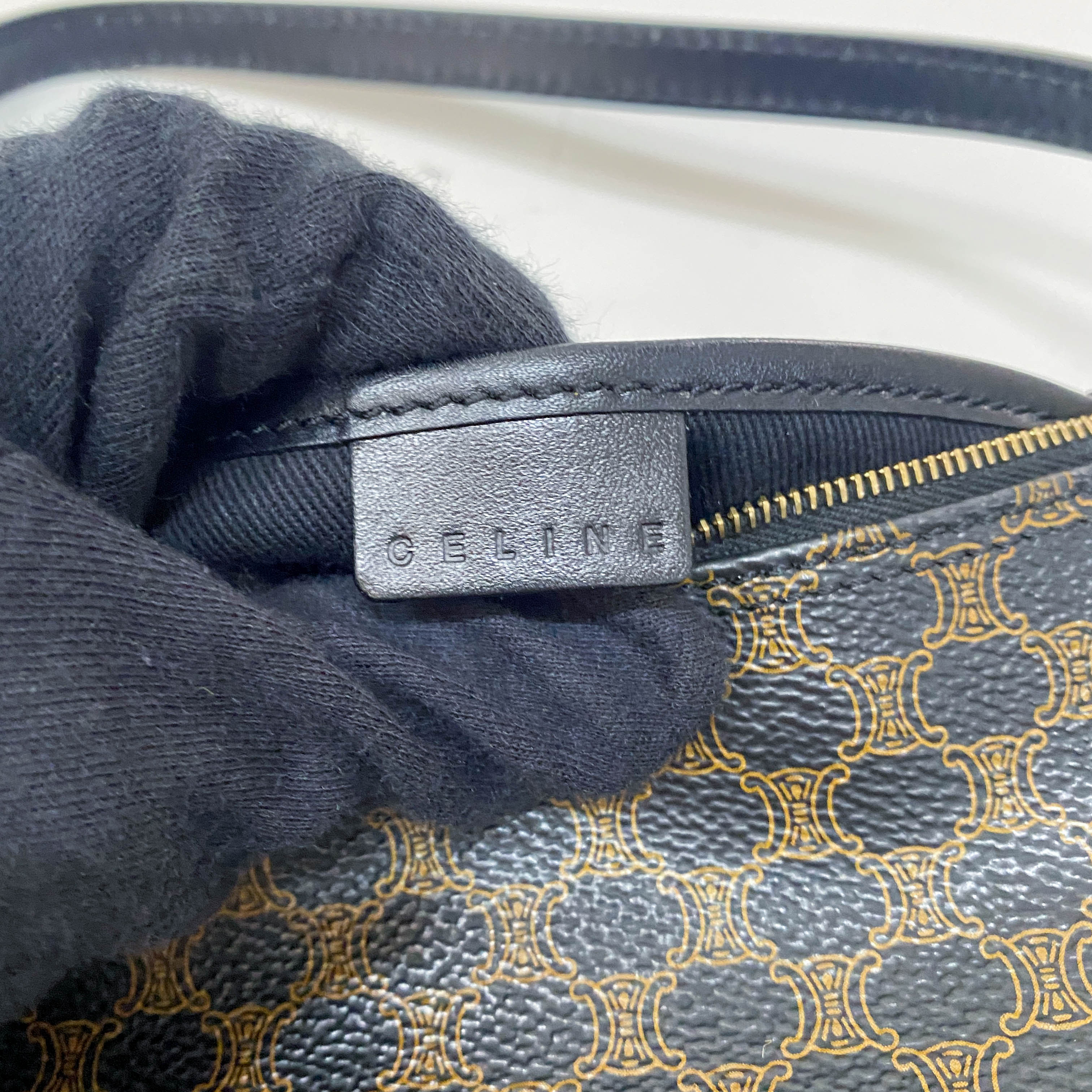 Macadam Small Black Coated Canvas Shoulder Bag