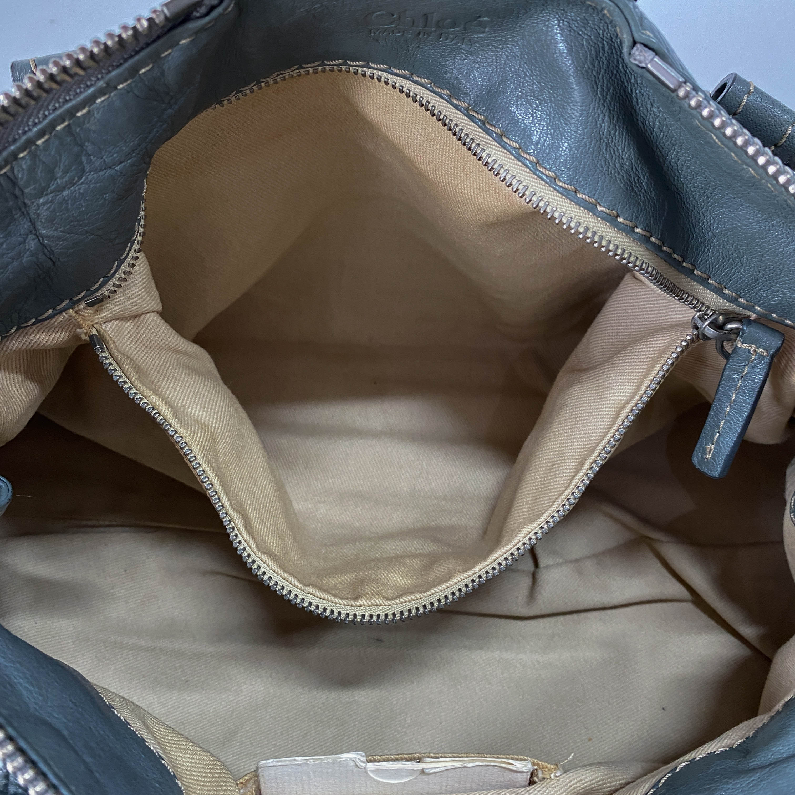 Paddington Sage Green Calfskin Leather Shoulder Bag