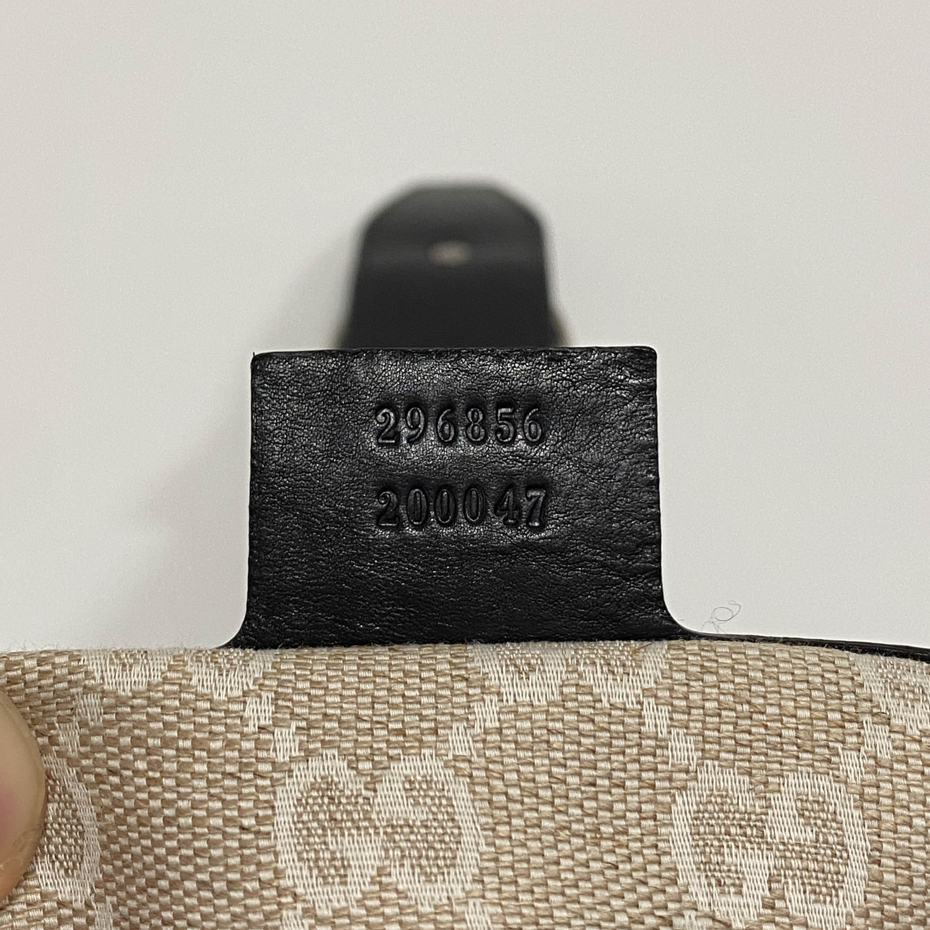 Horsebit Black Leather Shoulder Bag