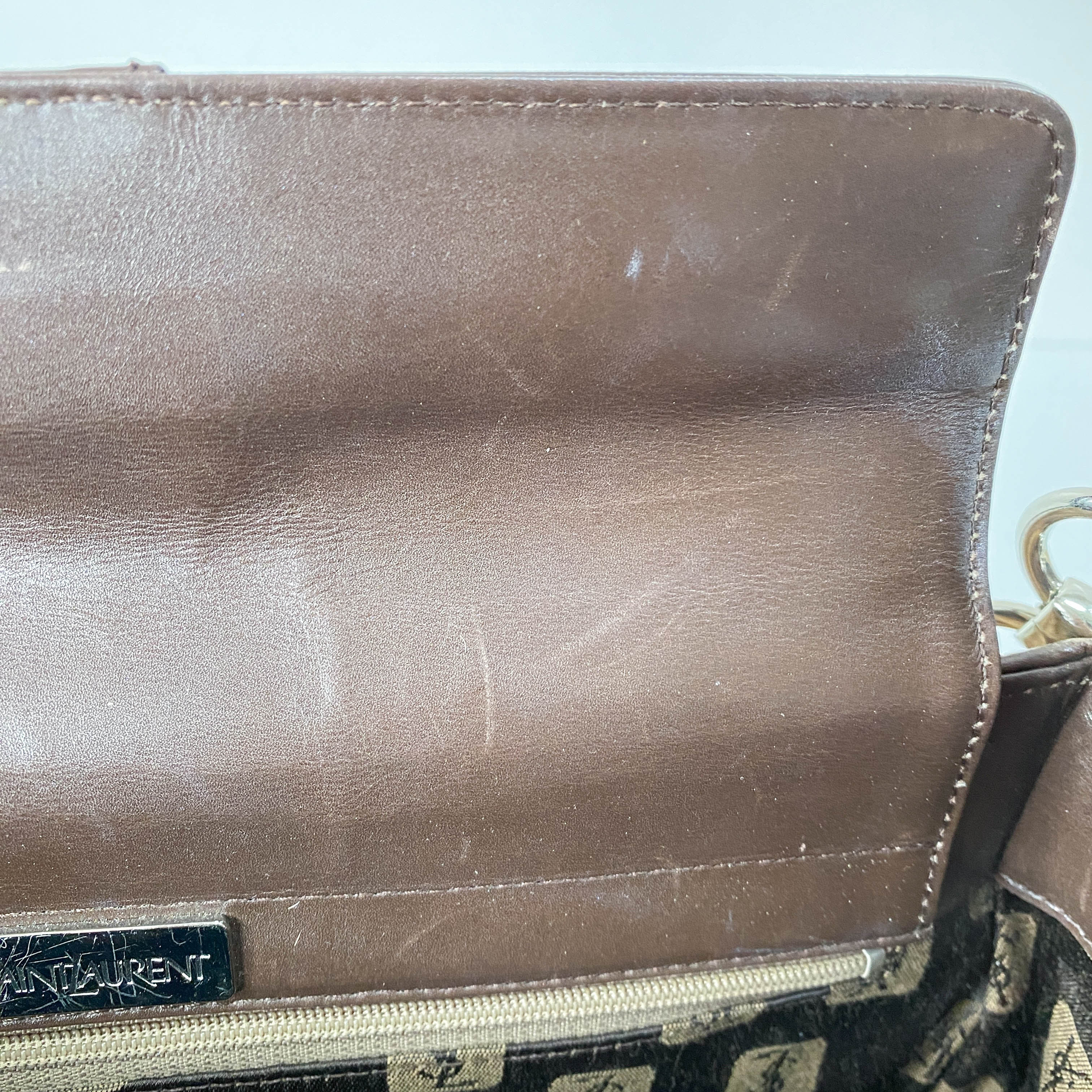 Brown Leopard Print Pony Hair Shoulder Bag