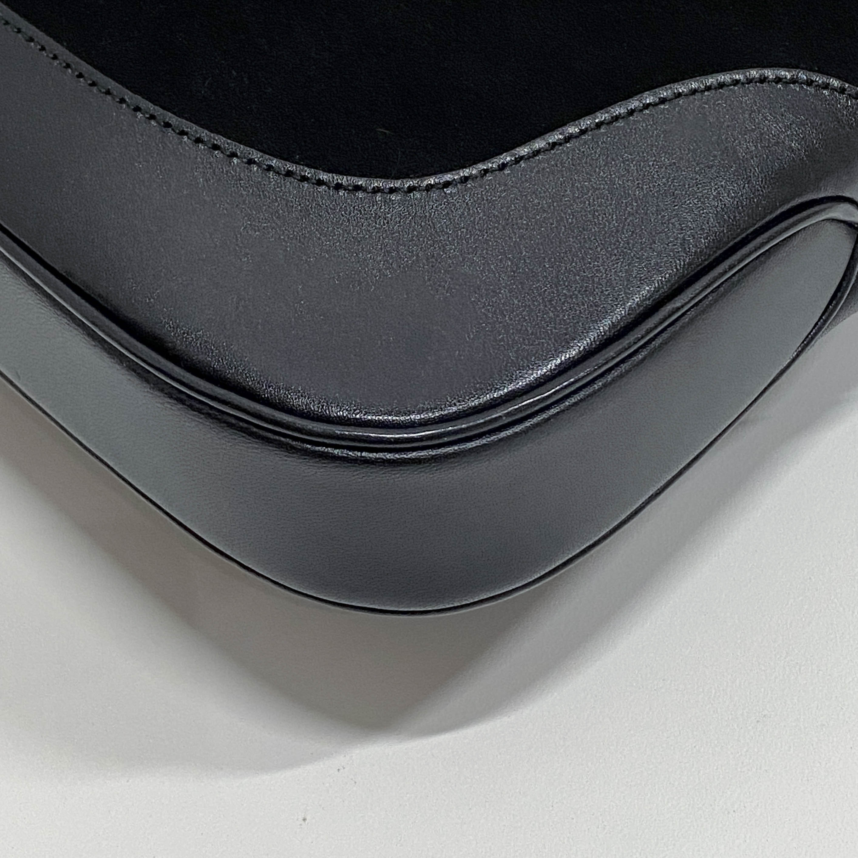 Jackie Black Suede Shoulder Bag