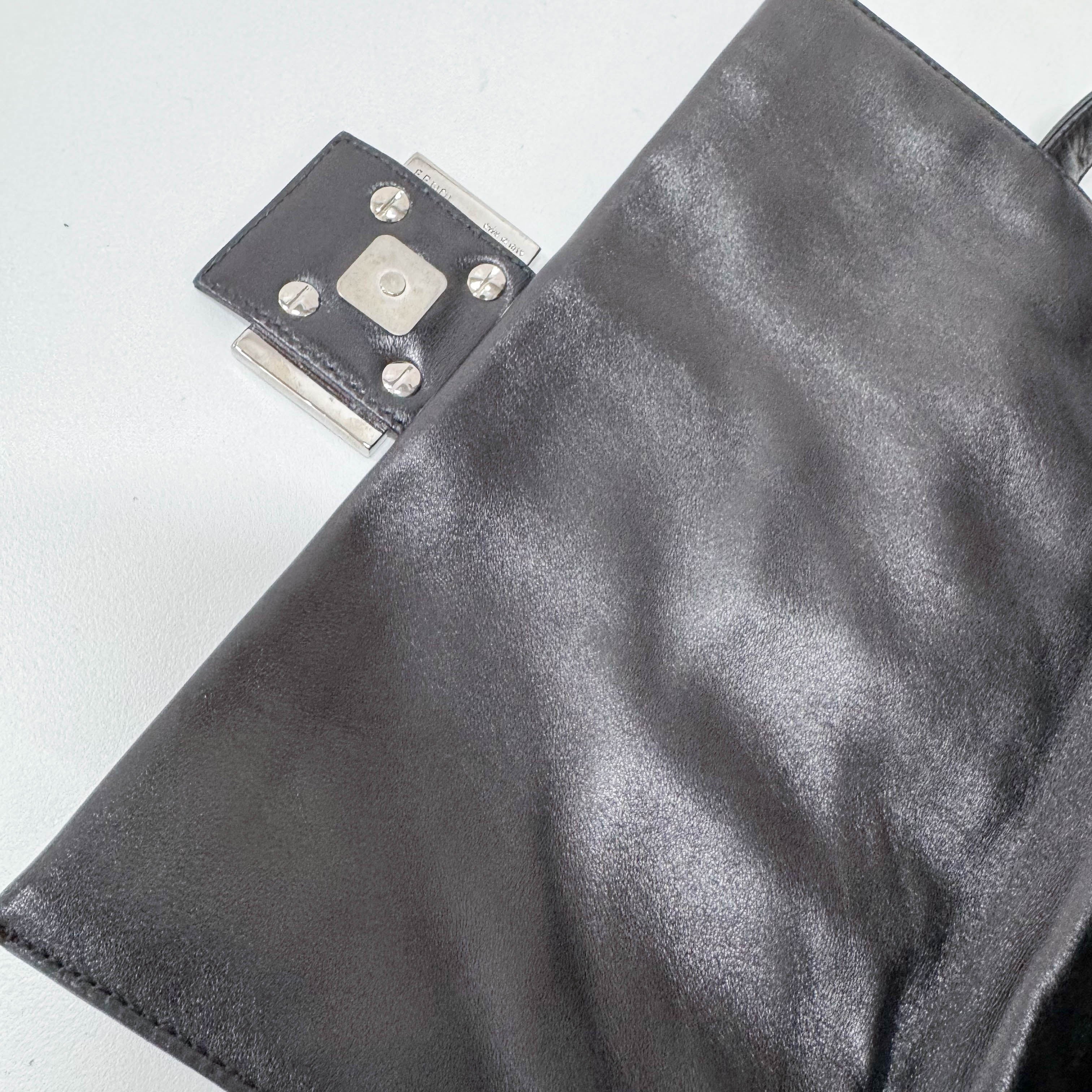 Mamma Baguette Black Leather Shoulder Bag