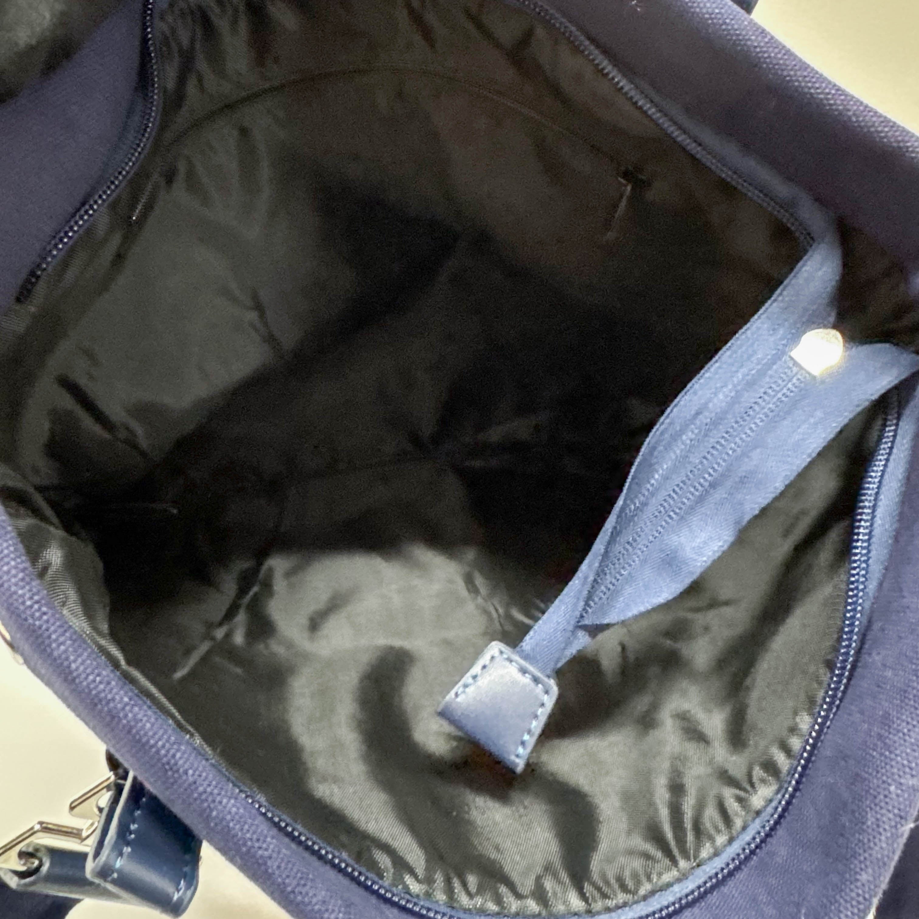 Navy Blue Cotton Tote Bag