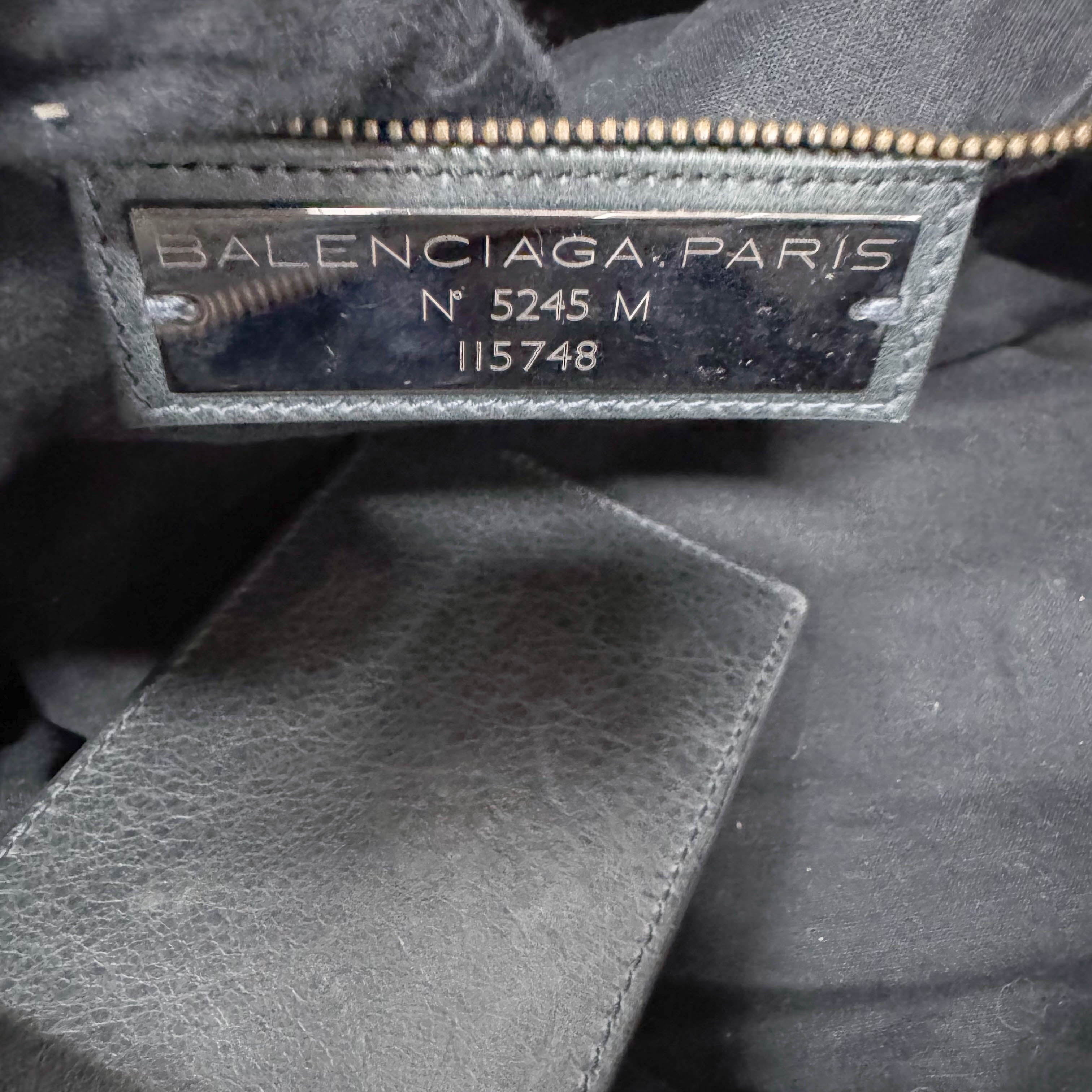 The City Grey Calfskin Leather Two Way Bag