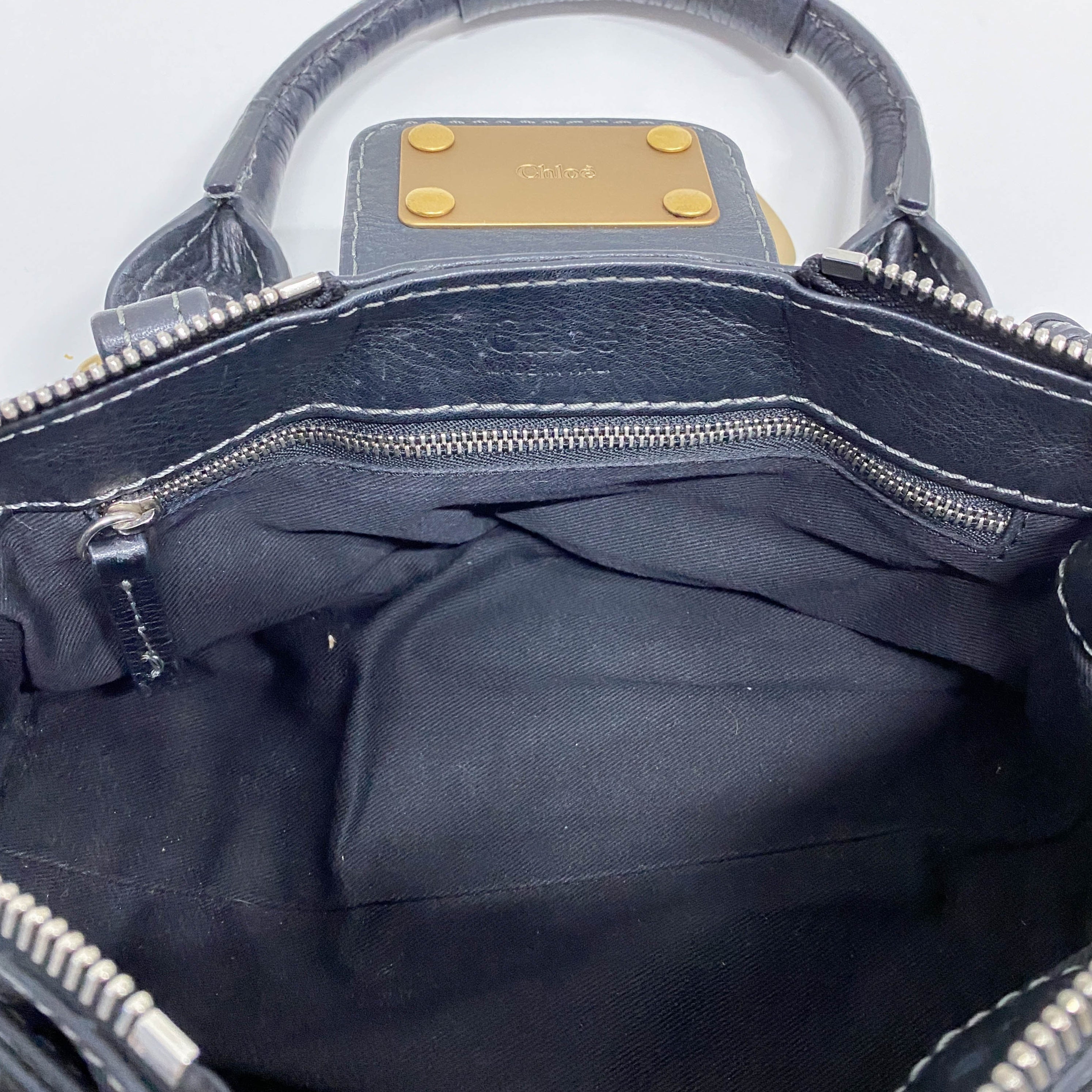 Mini Paddington Black Calfskin Shoulder Bag