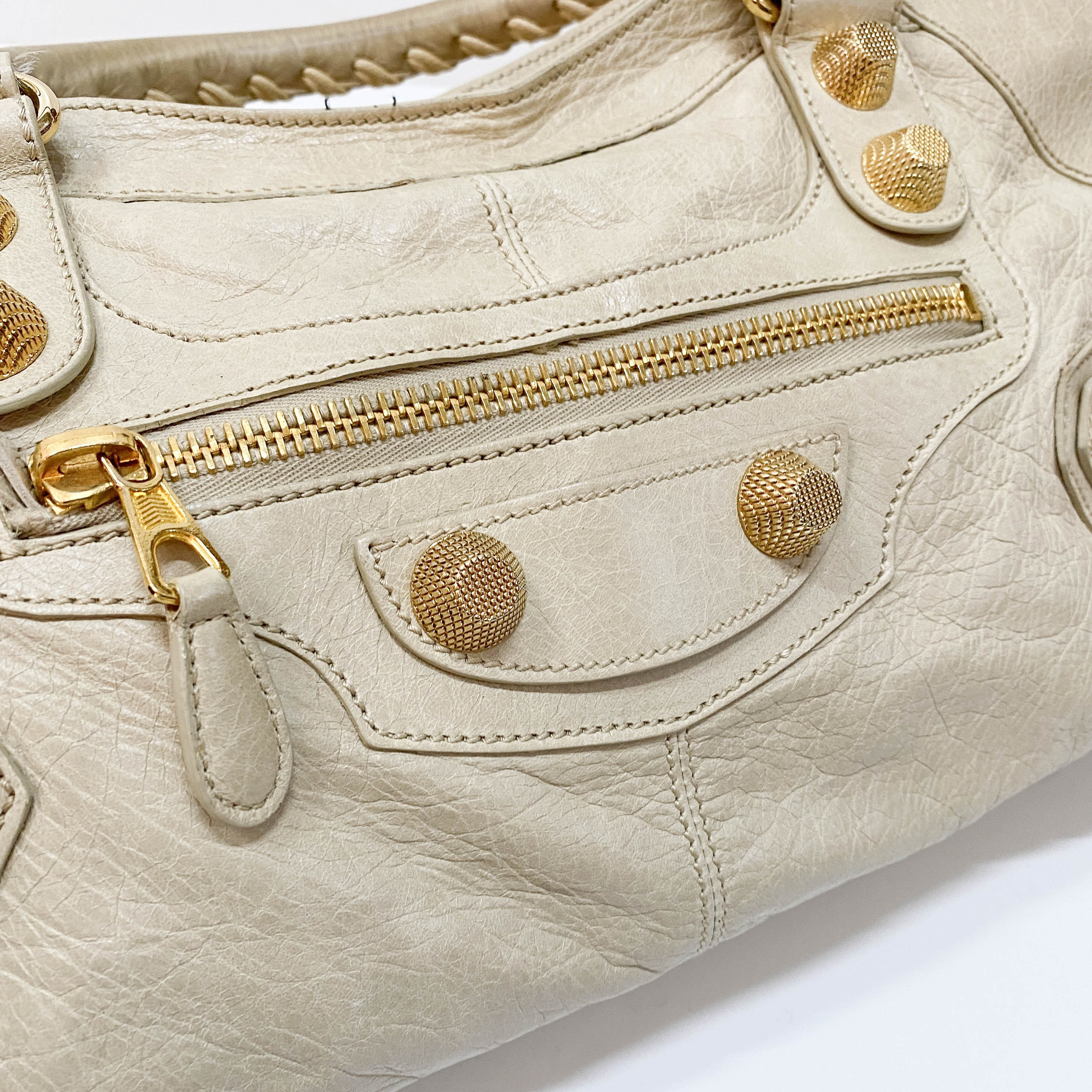 The Part Time Light Beige Calfskin Leather Two Way Bag