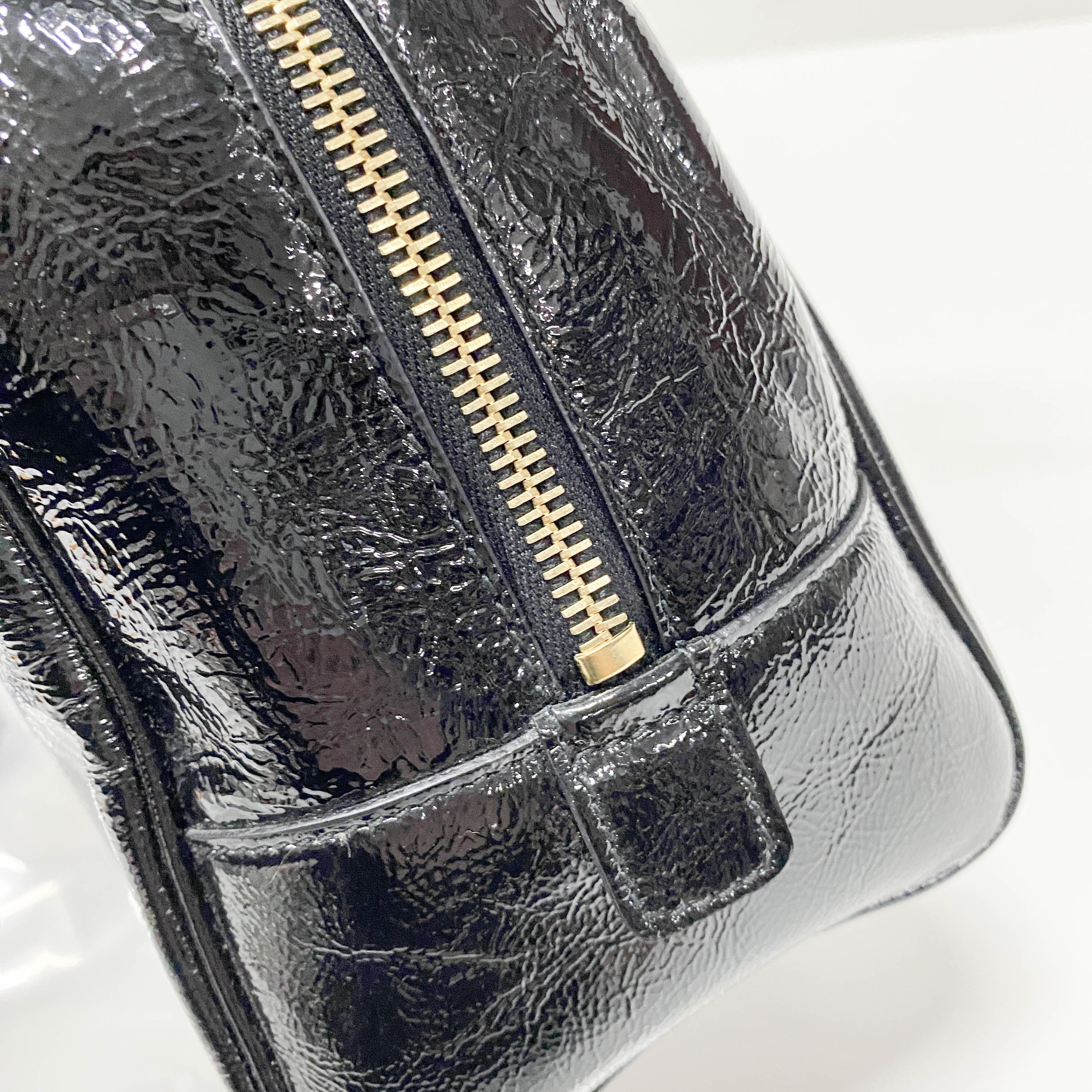 Black Patent Leather Handbag