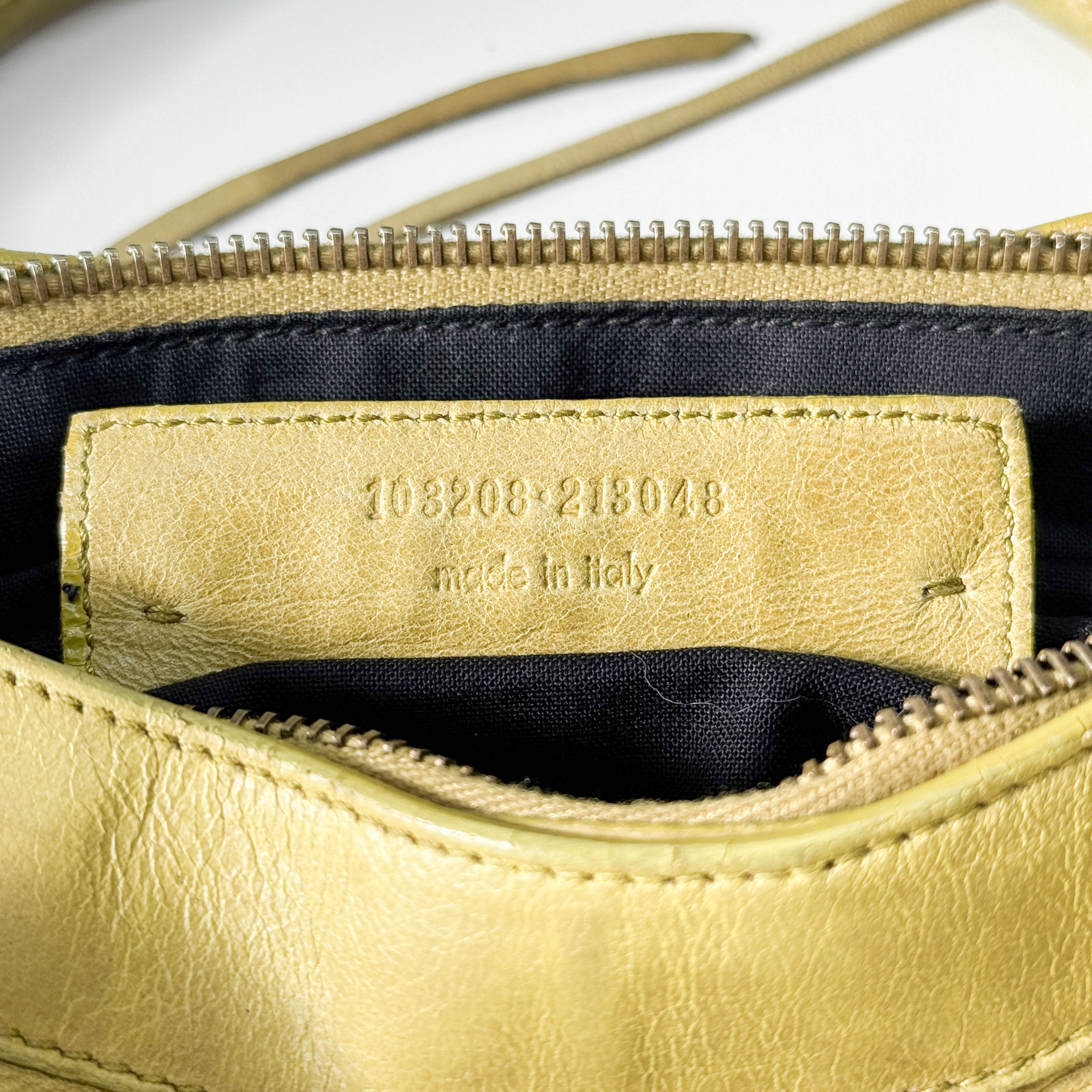 The First Soft yellow Calfskin Leather Two Way Bag