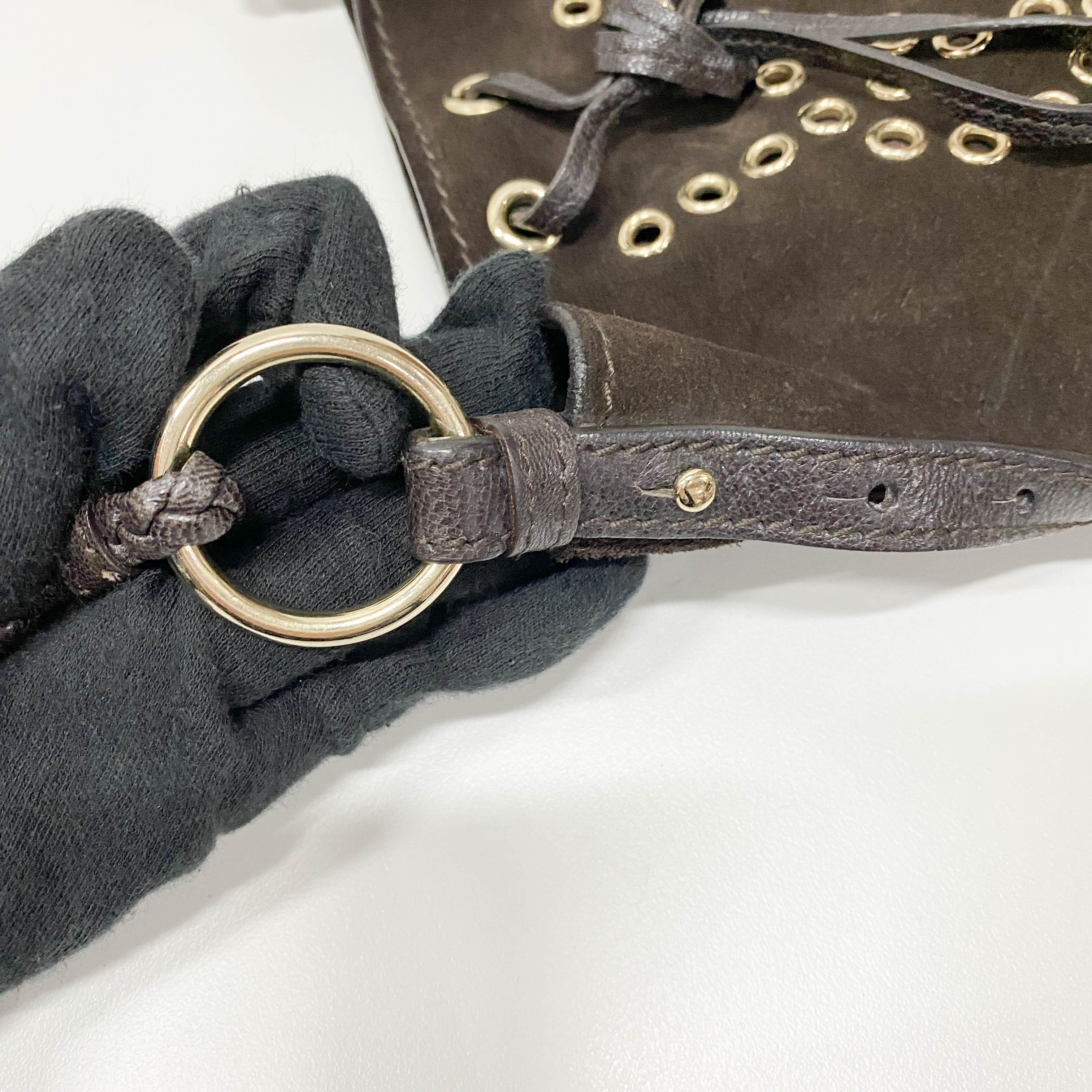 Anita Fringe Brown Suede Crossbody Bag