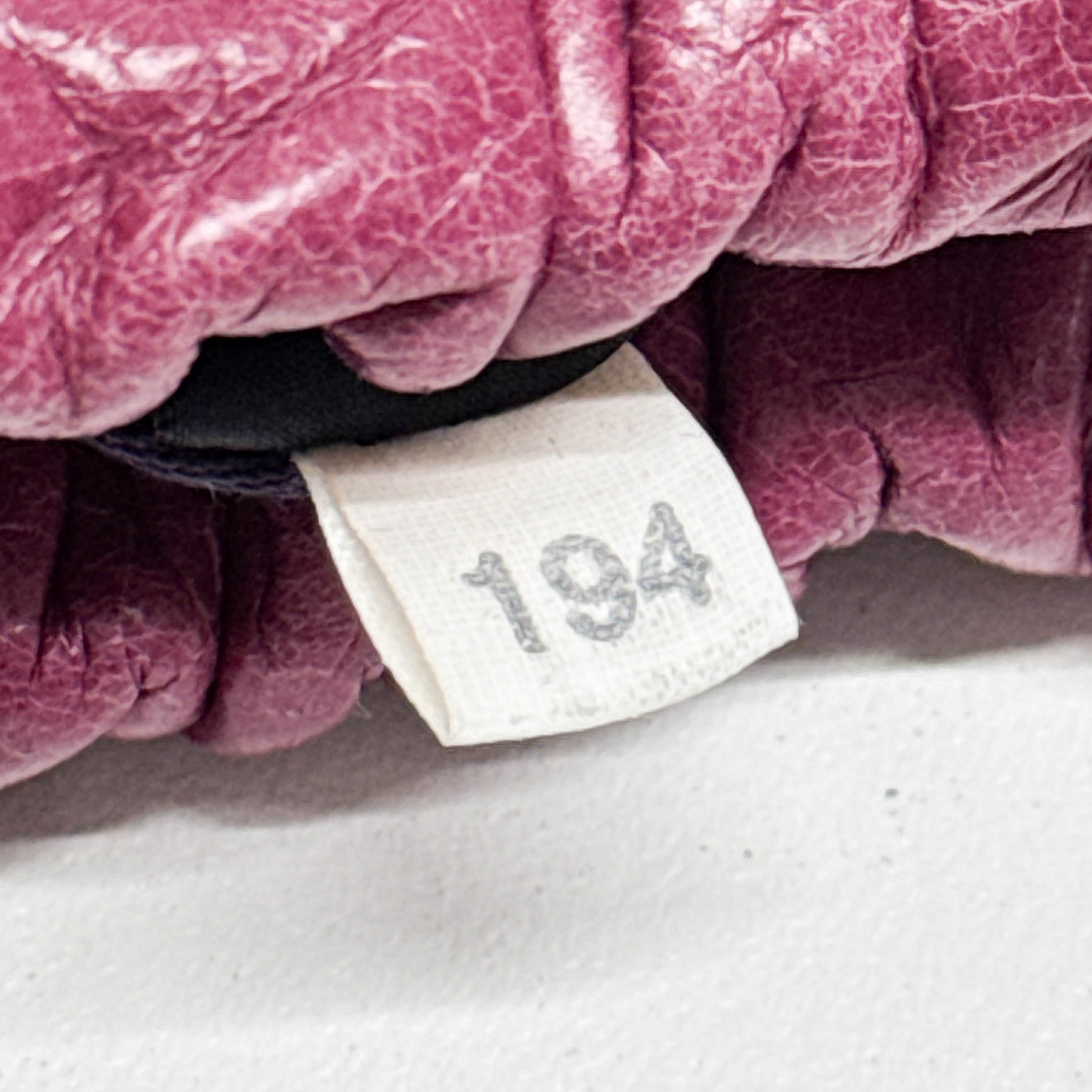 Mini Vitello Bauletto Pink Leather Two Way Bag