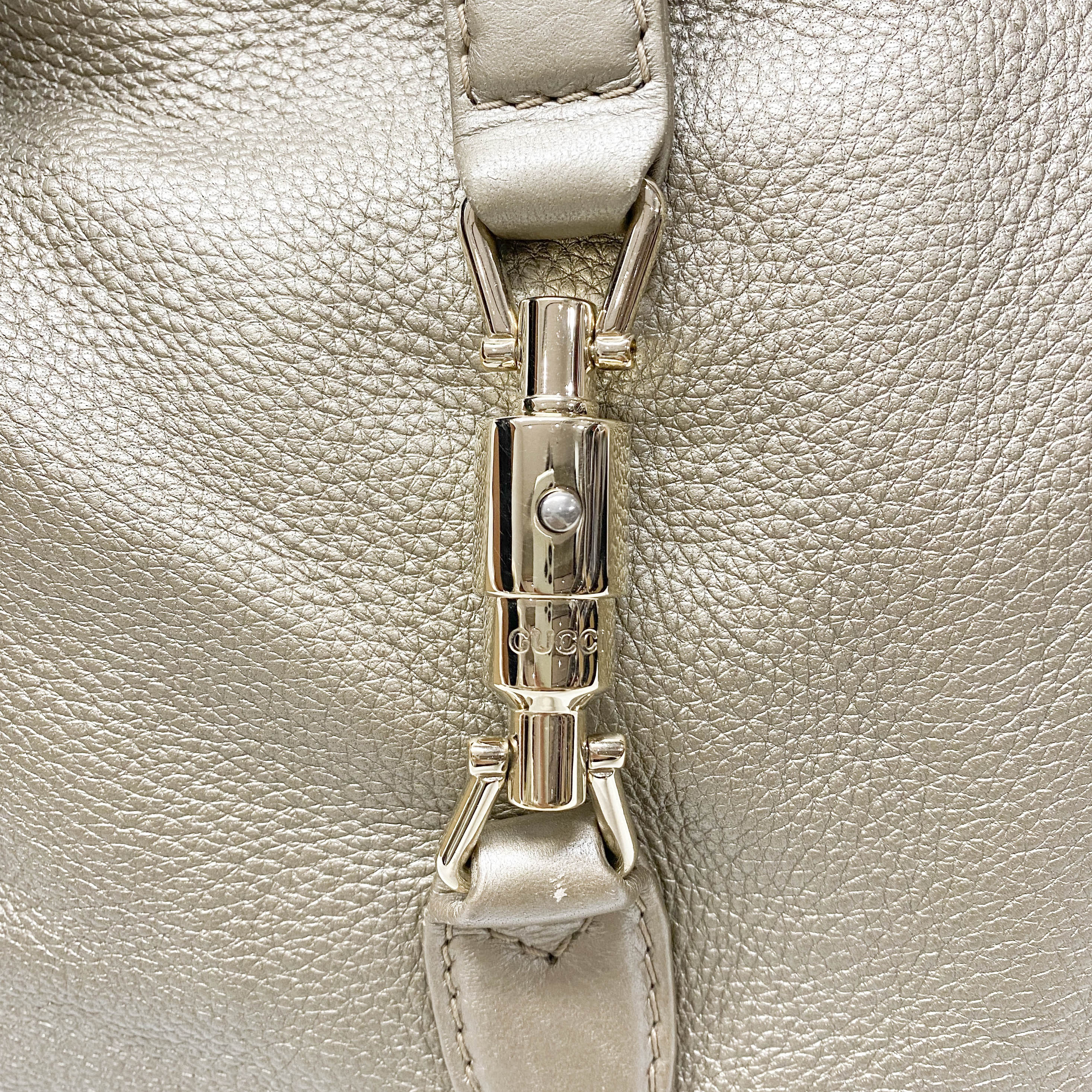 Jackie Gold Metallic Shoulder Bag