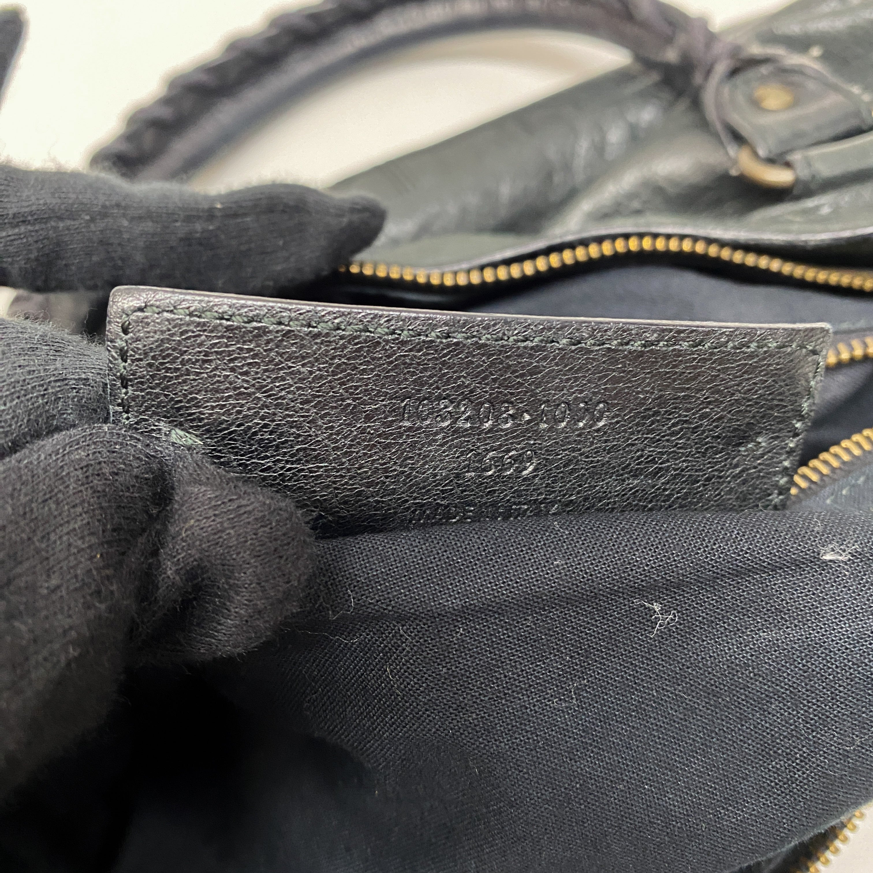 Mini City Black Calfskin Leather Two Way Bag