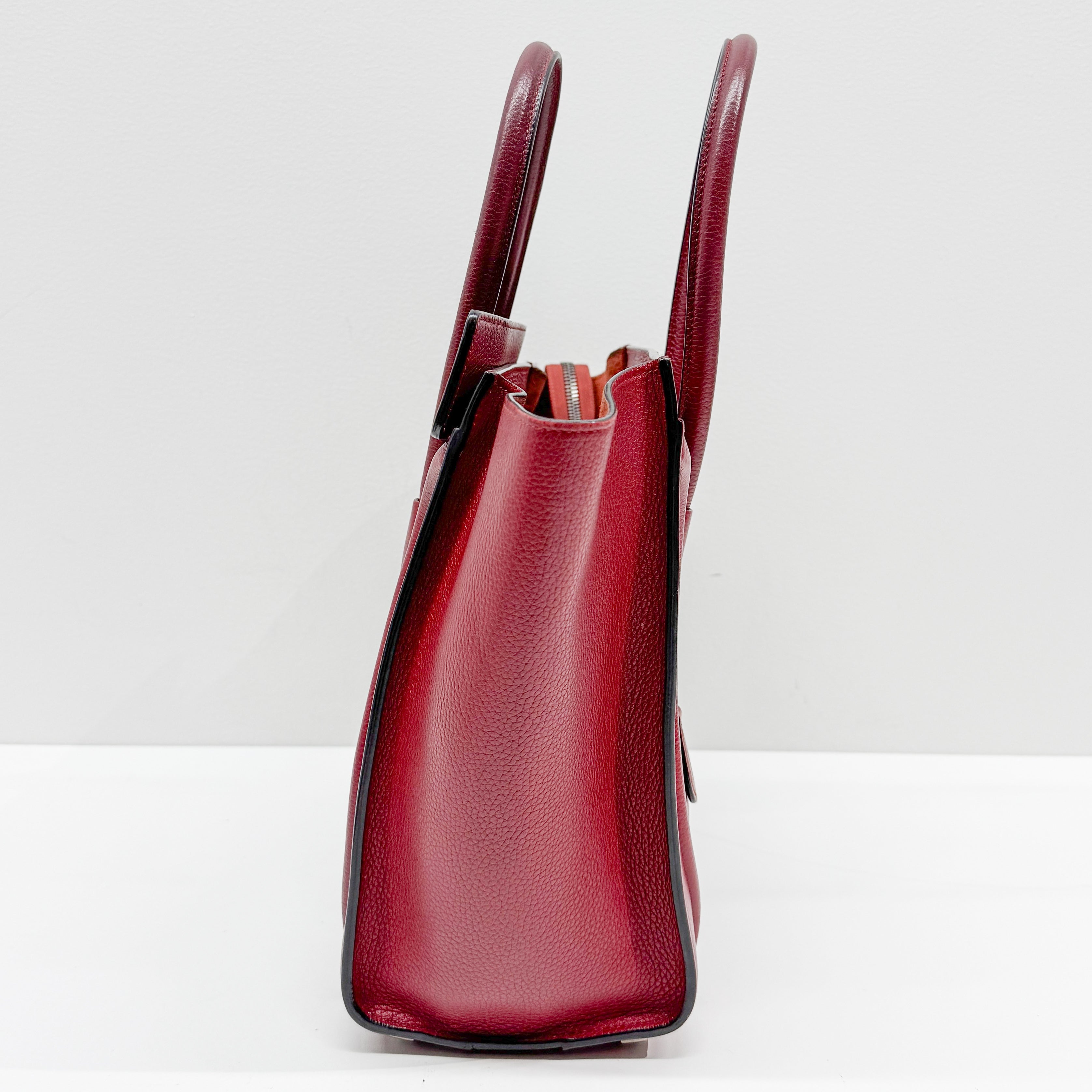 Vintage Red Leather Hand Bag