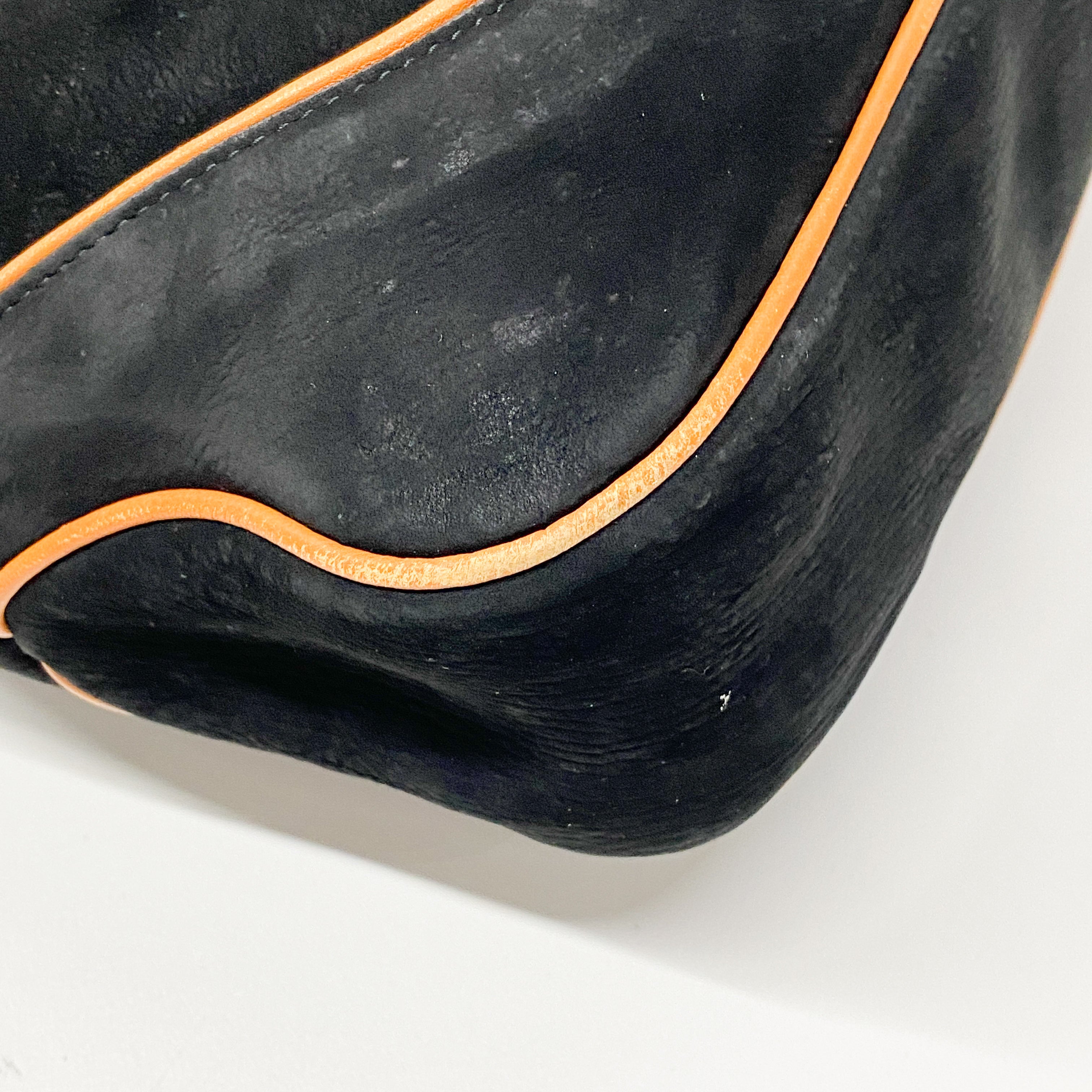 Jackie Black Leather Shoulder Bag