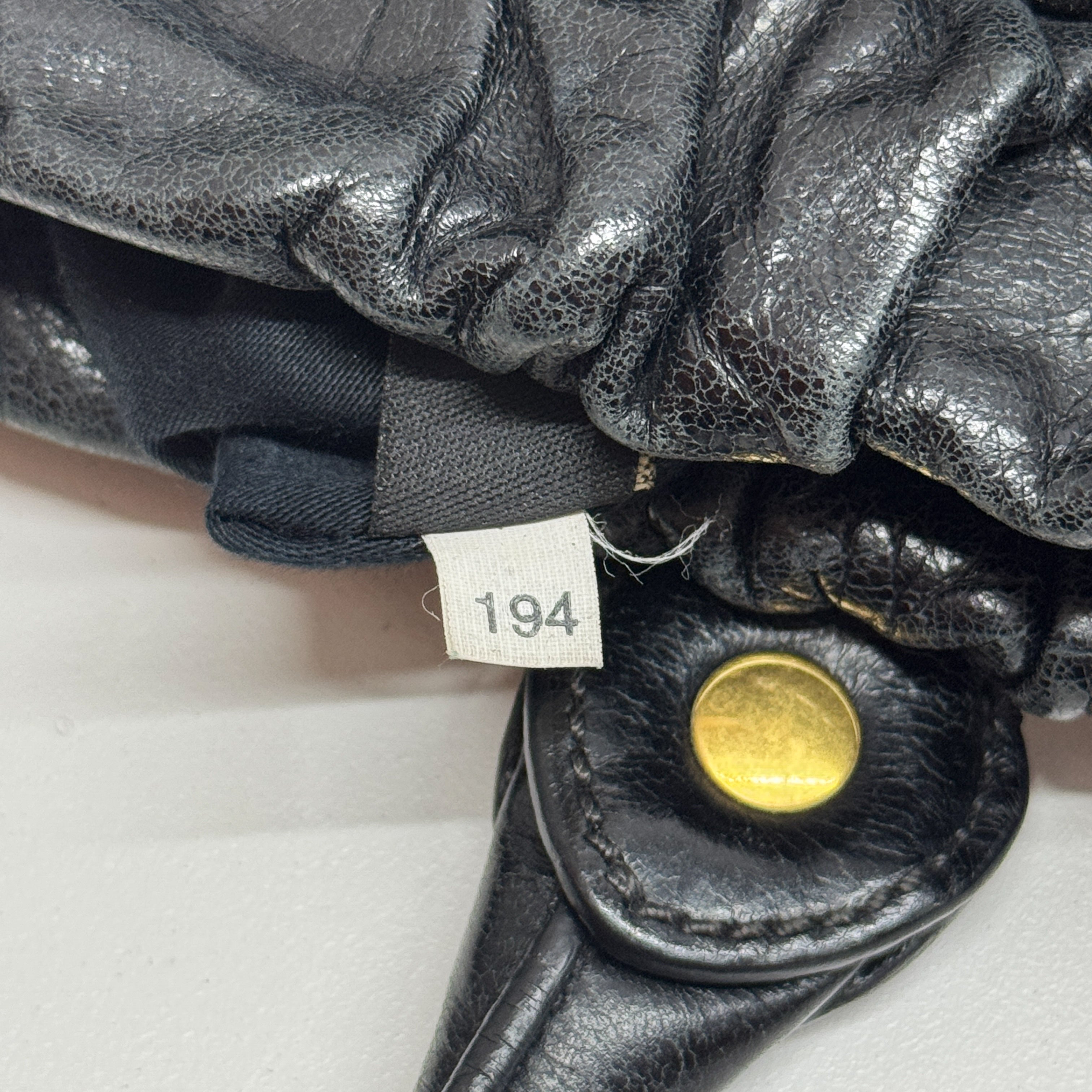 Vitello Bauletto Black Calfskin Leather Two Way Bag