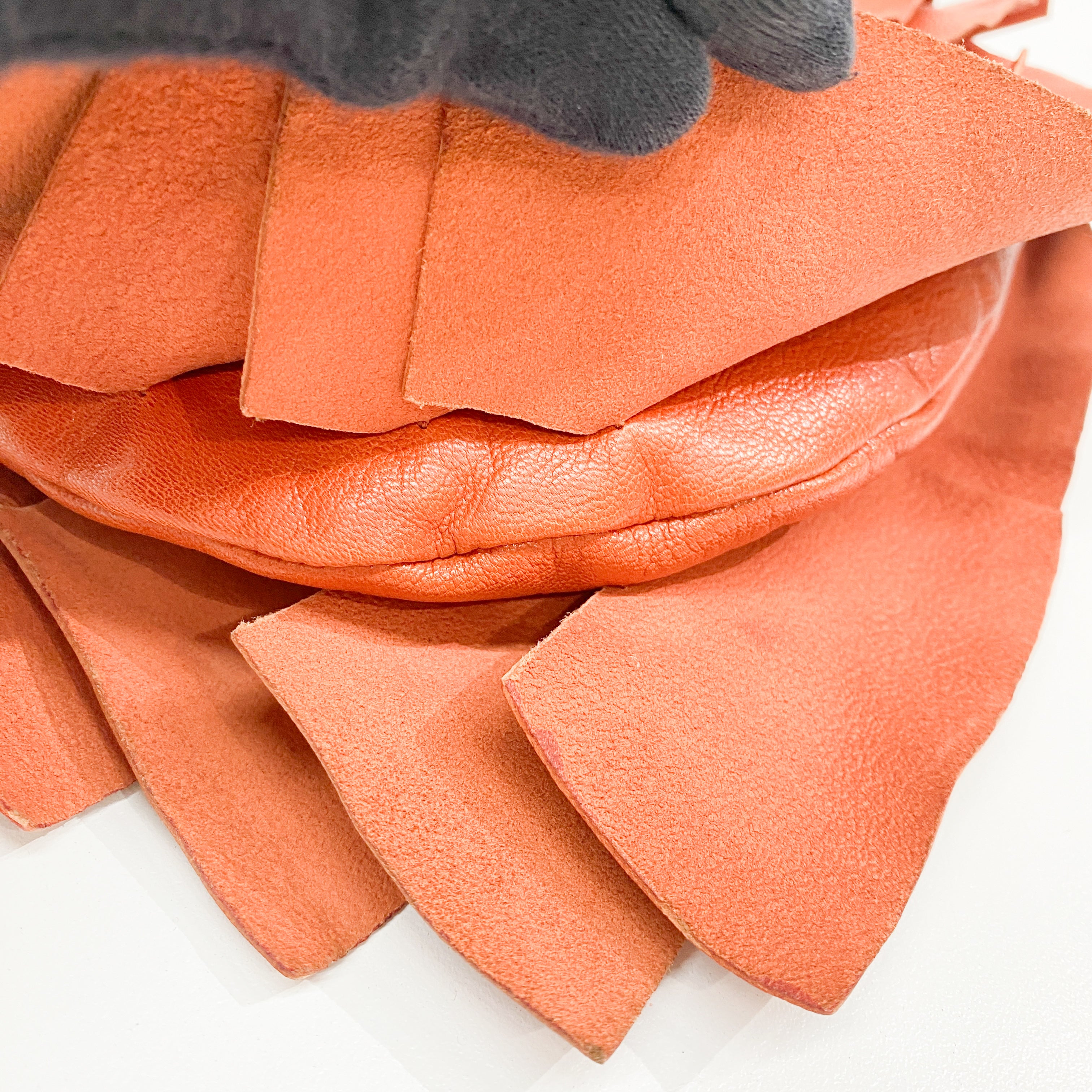 Saint Tropez Orange Leather Shoulder Bag