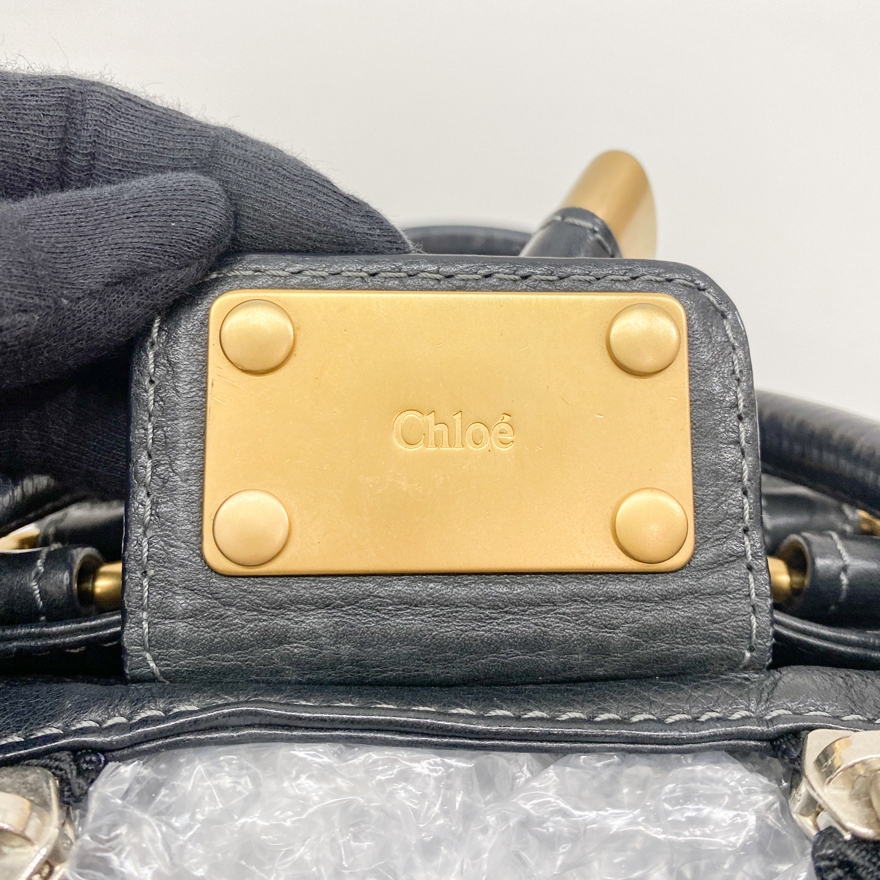 Mini Paddington Black Leather Shoulder Bag