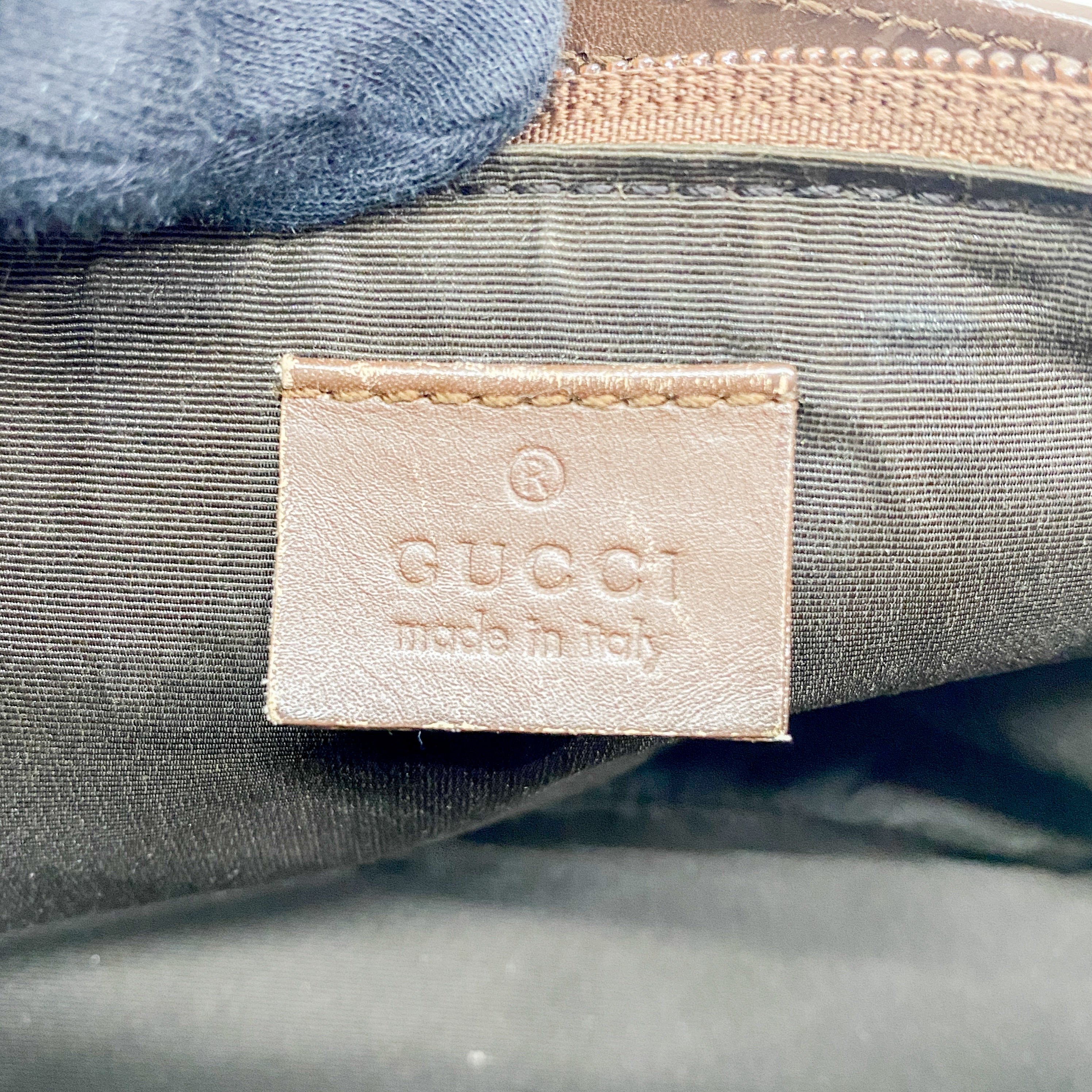 GG Canvas Brown Boat Shoulder Bag