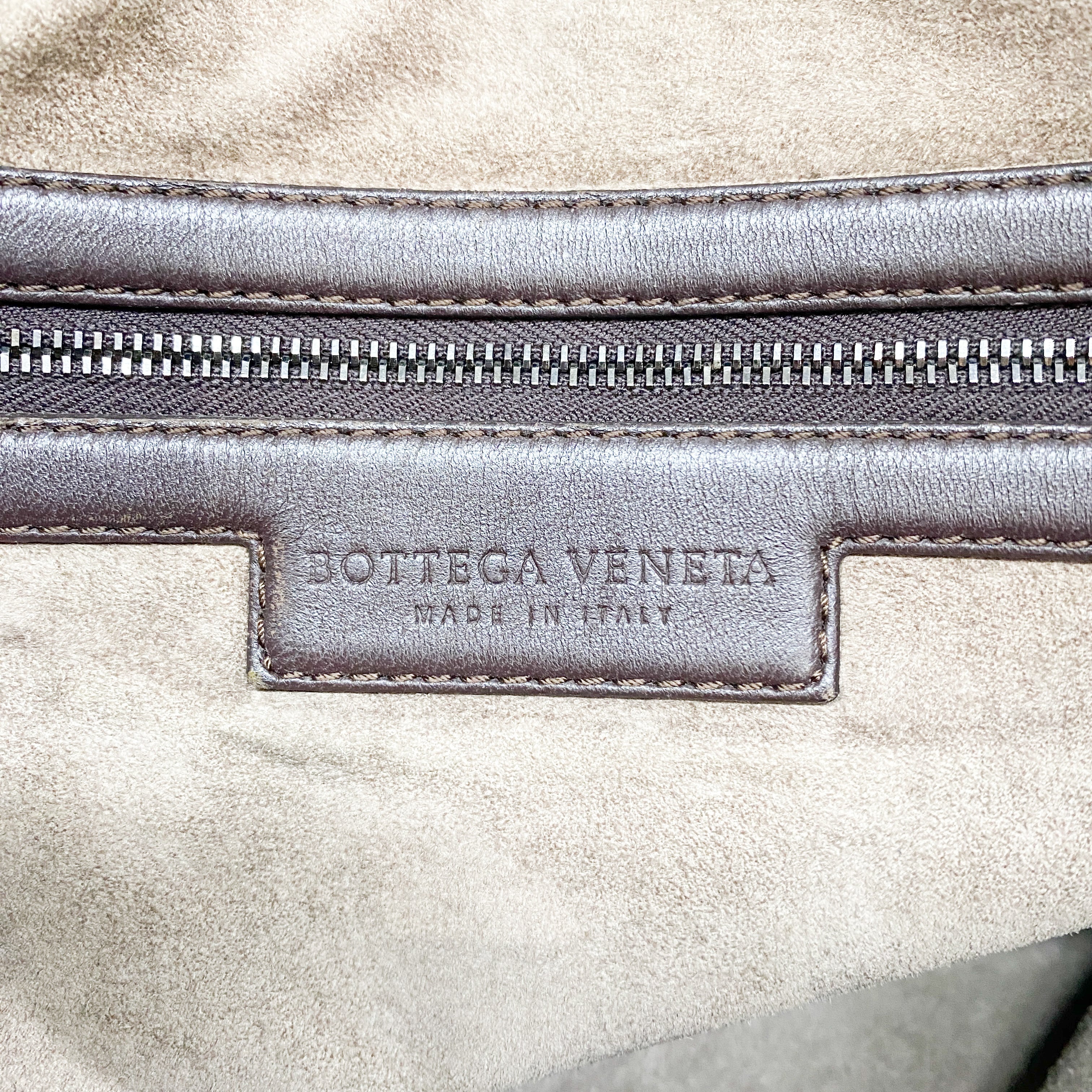 Intrecciato Brown Leather Hobo Bag