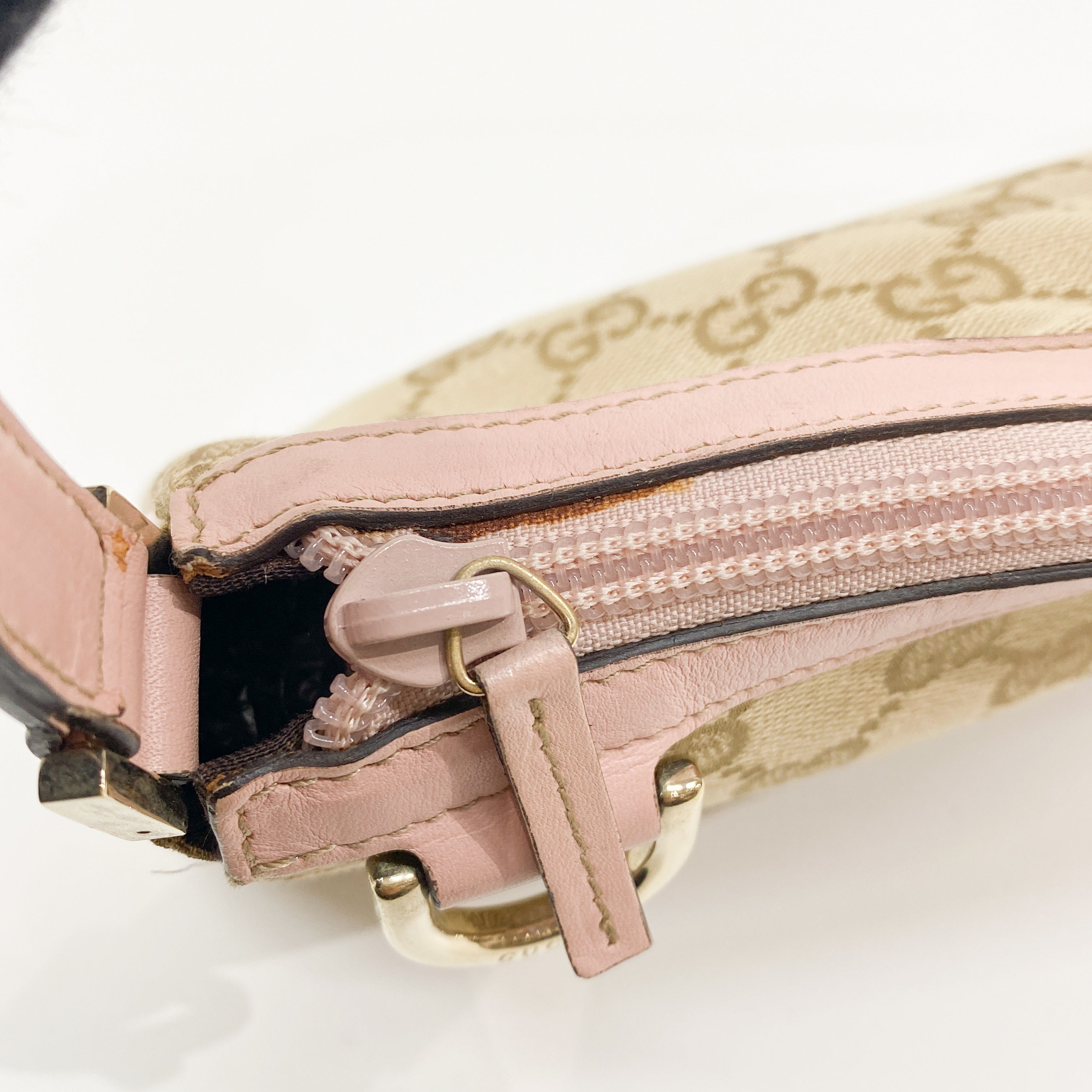 GG Beige Canvas Shoulder Bag