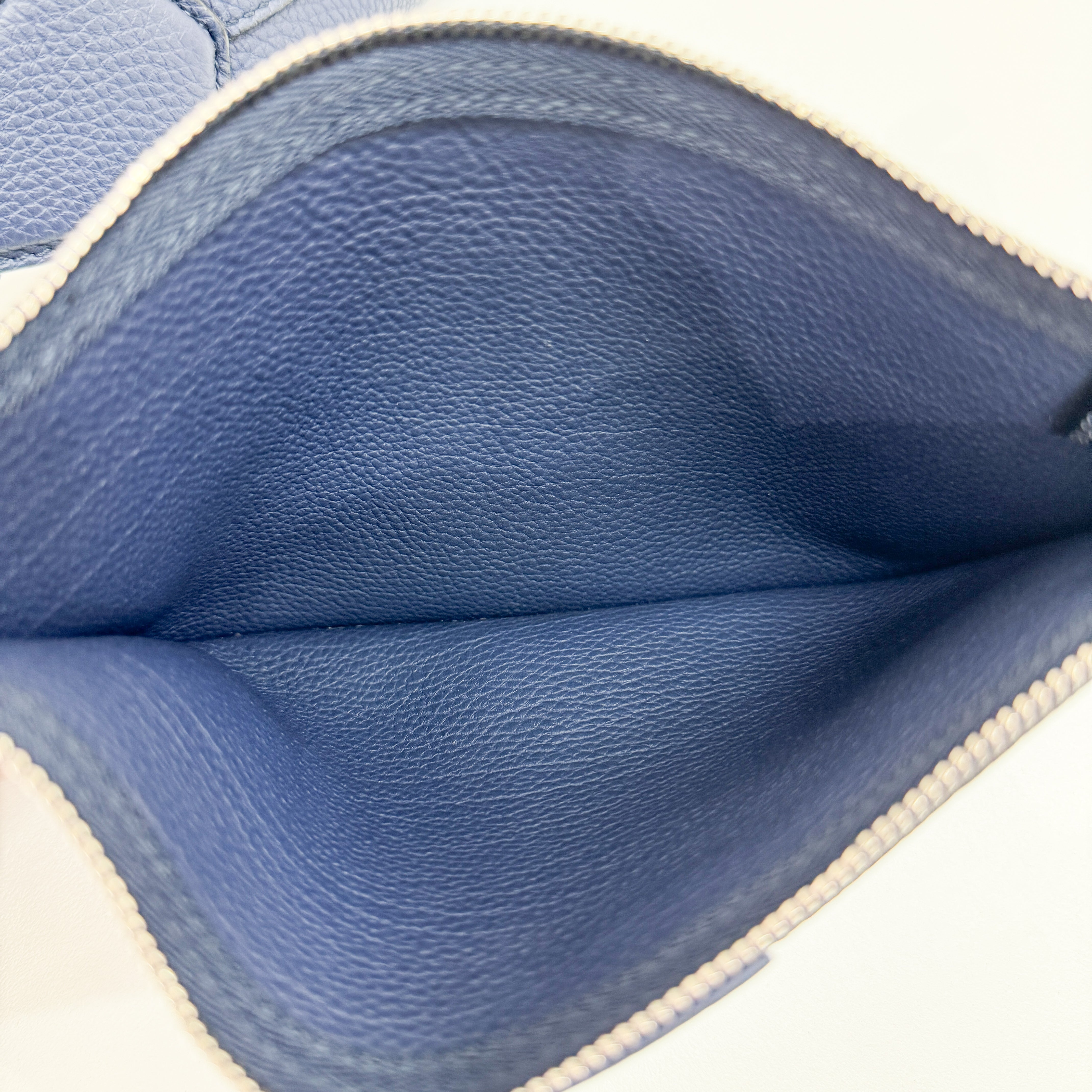 Jackie Blue Leather Shoulder Bag