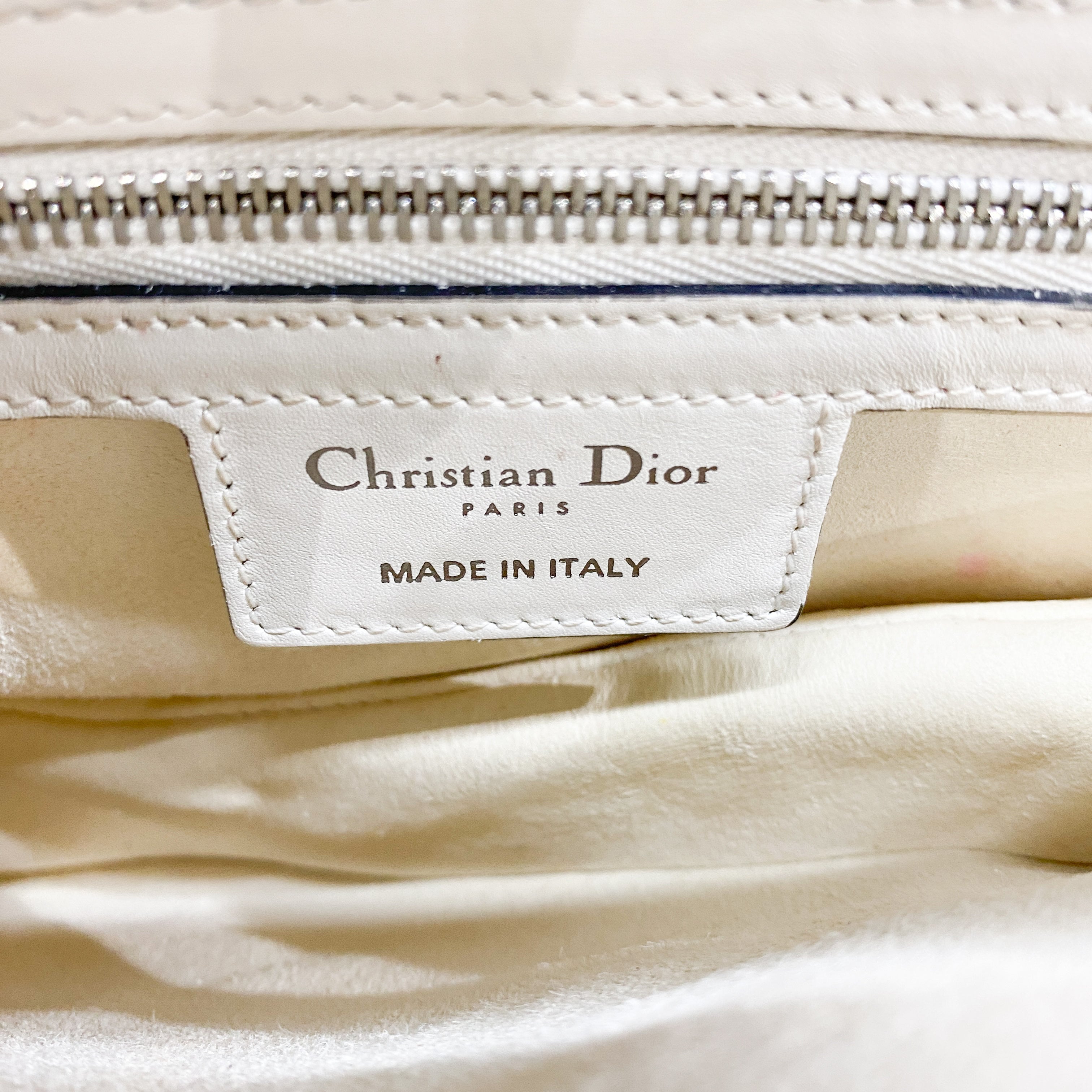 Saddle White Leather Bag