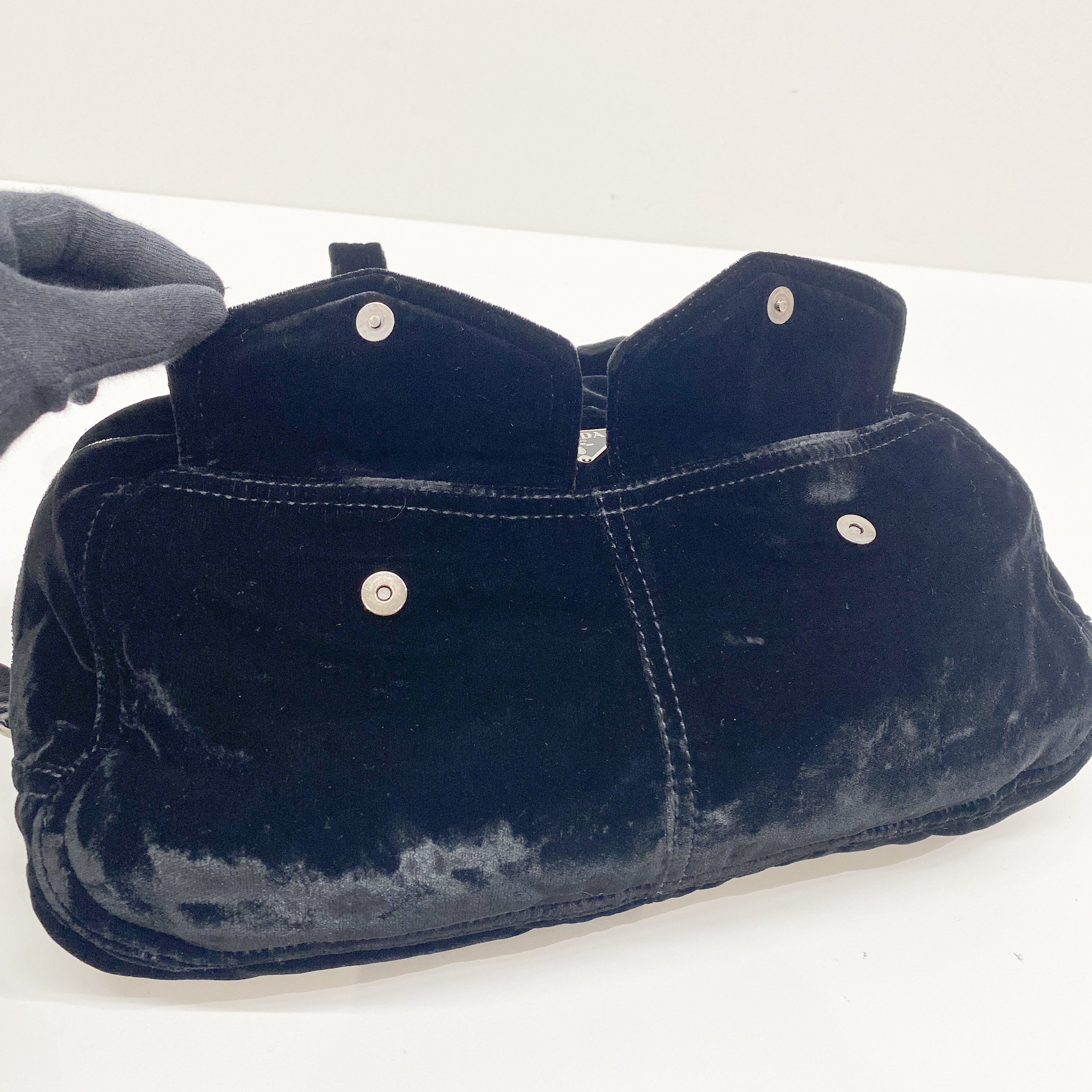 Black Velvet Shoulder Bag