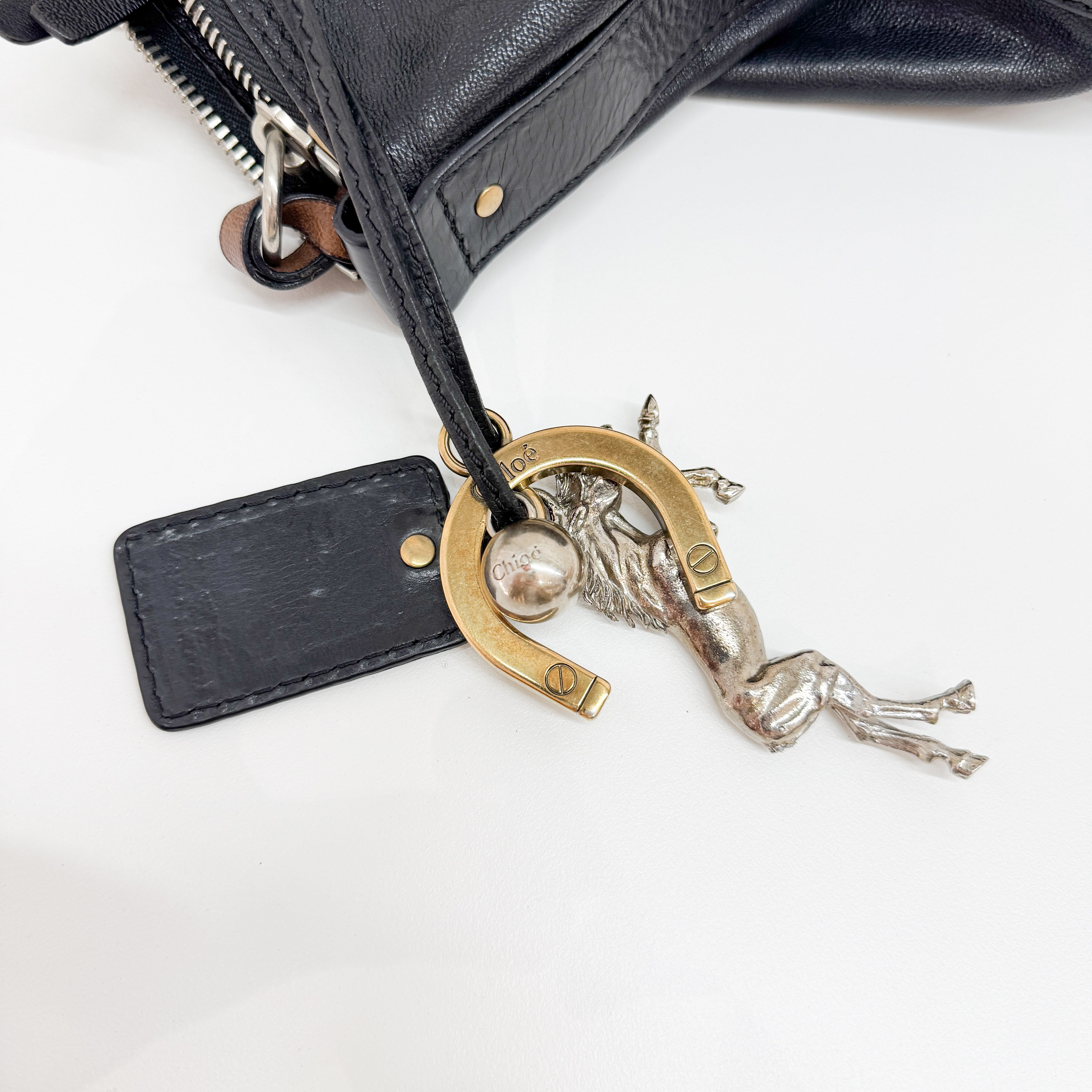 Kerala Black Leather Two Way Bag