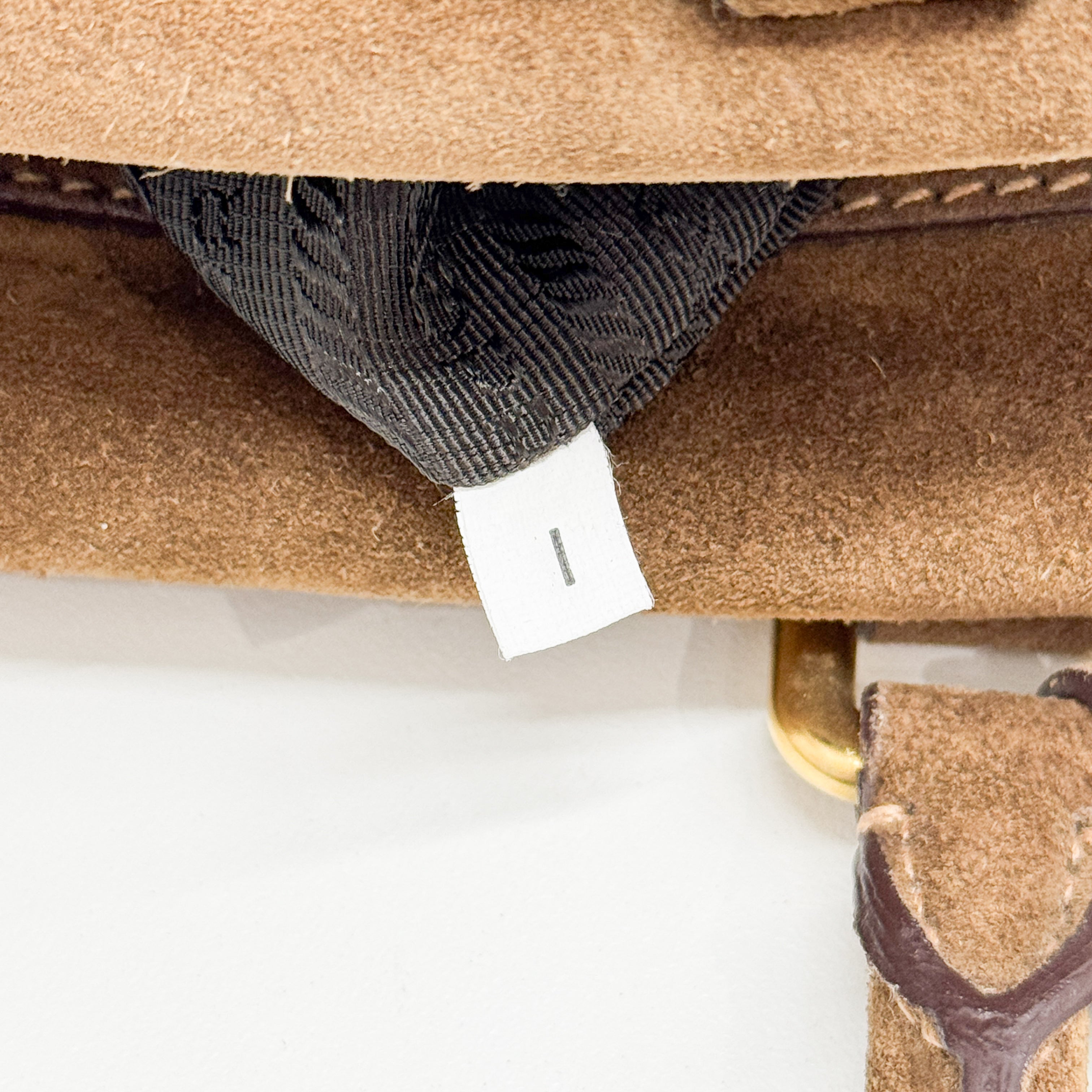 Vintage Brown Suede Hand Bag
