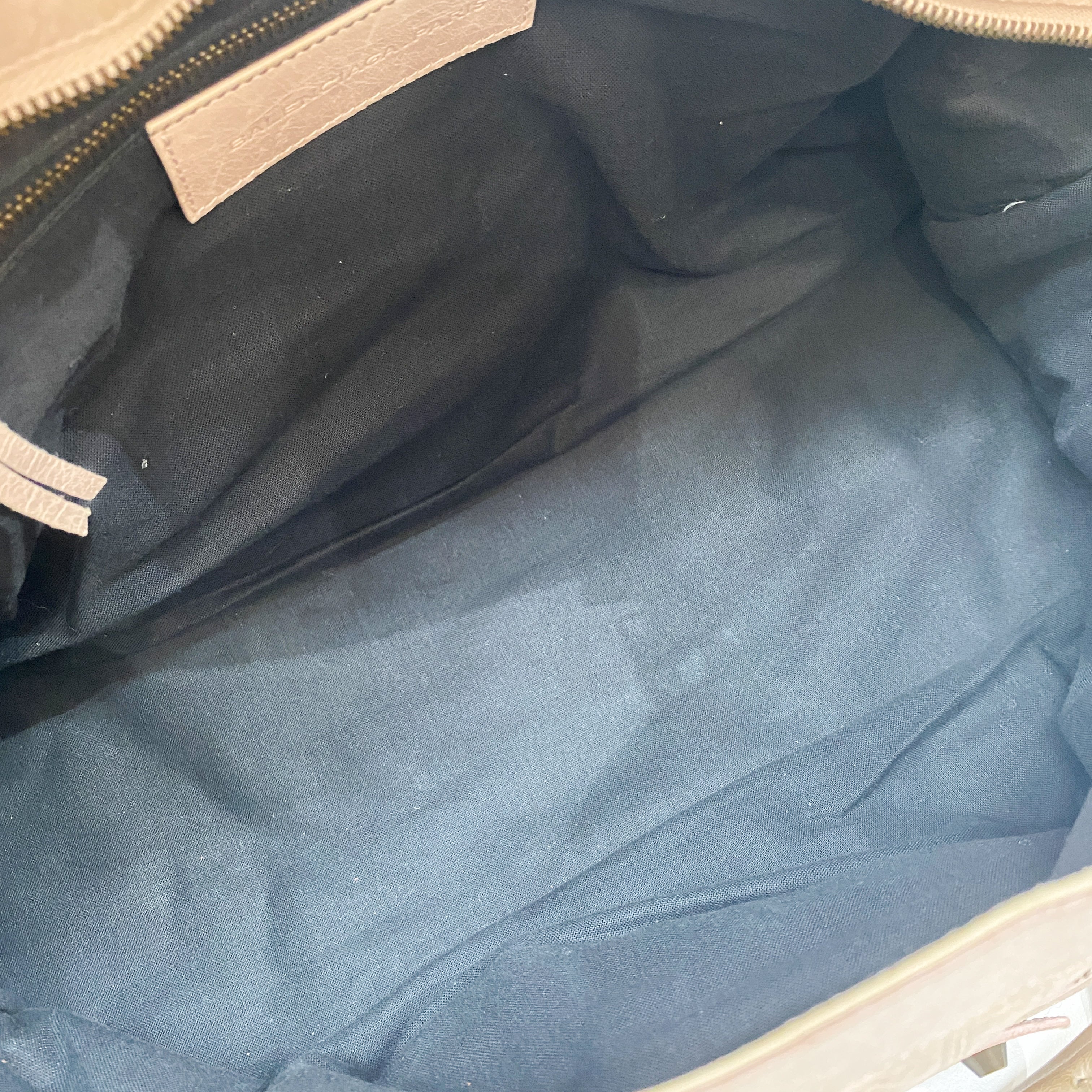 The City Beige Leather Two Way Bag