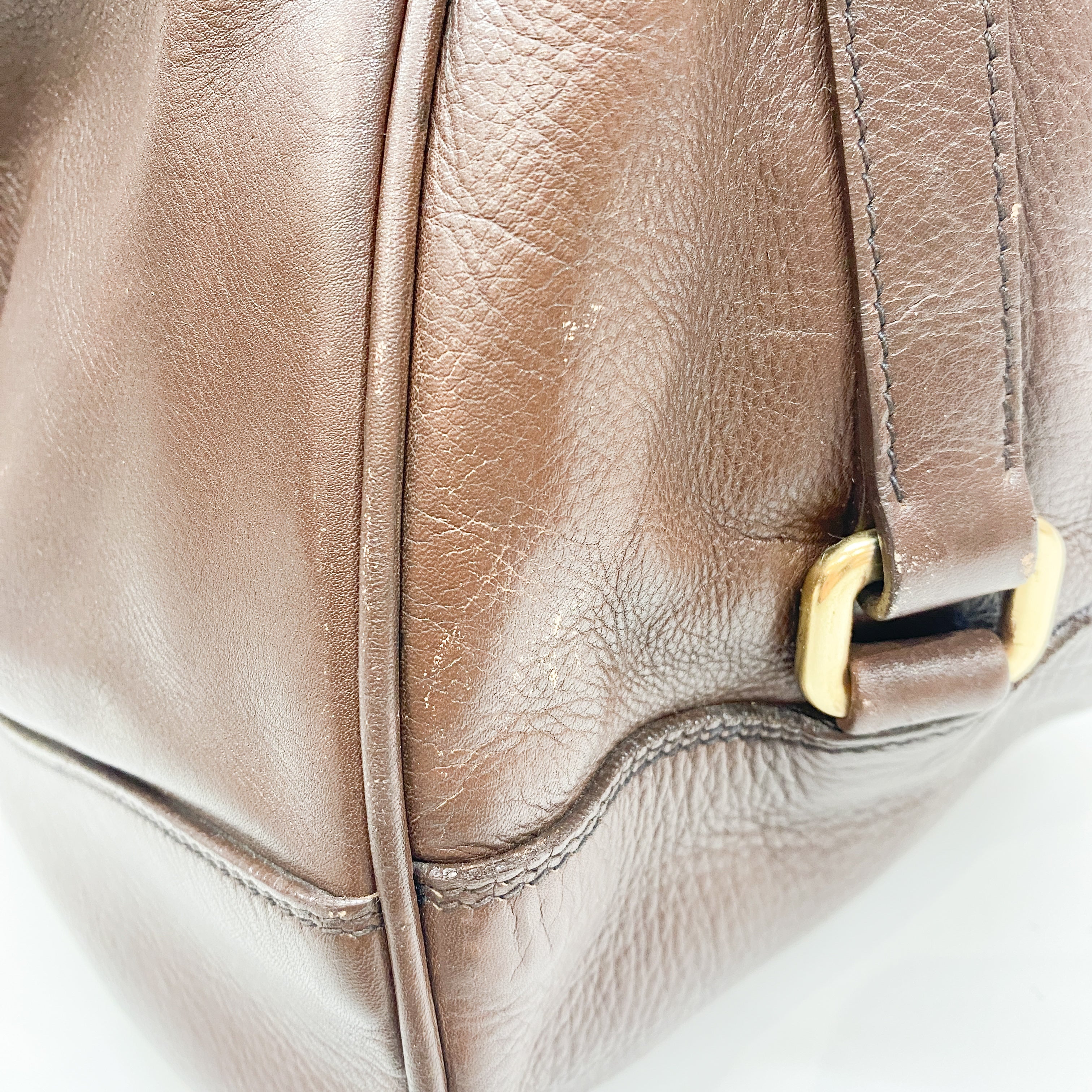 Brown Leather Shoulder Bag
