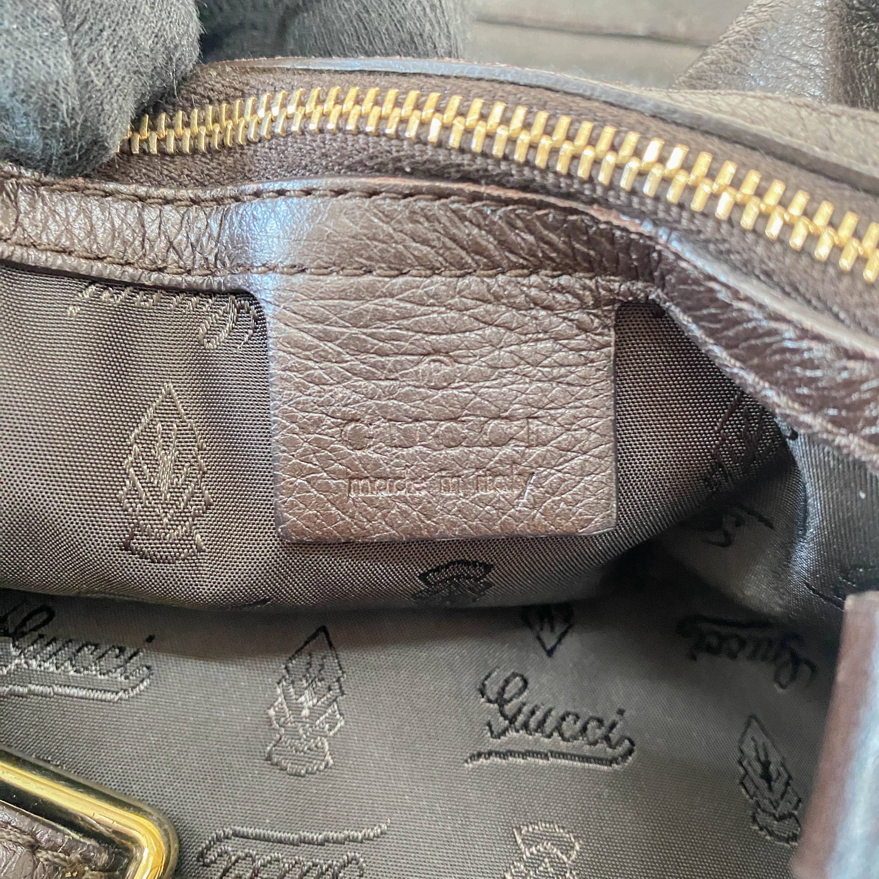 Dark Brown Leather Shoulder Bag