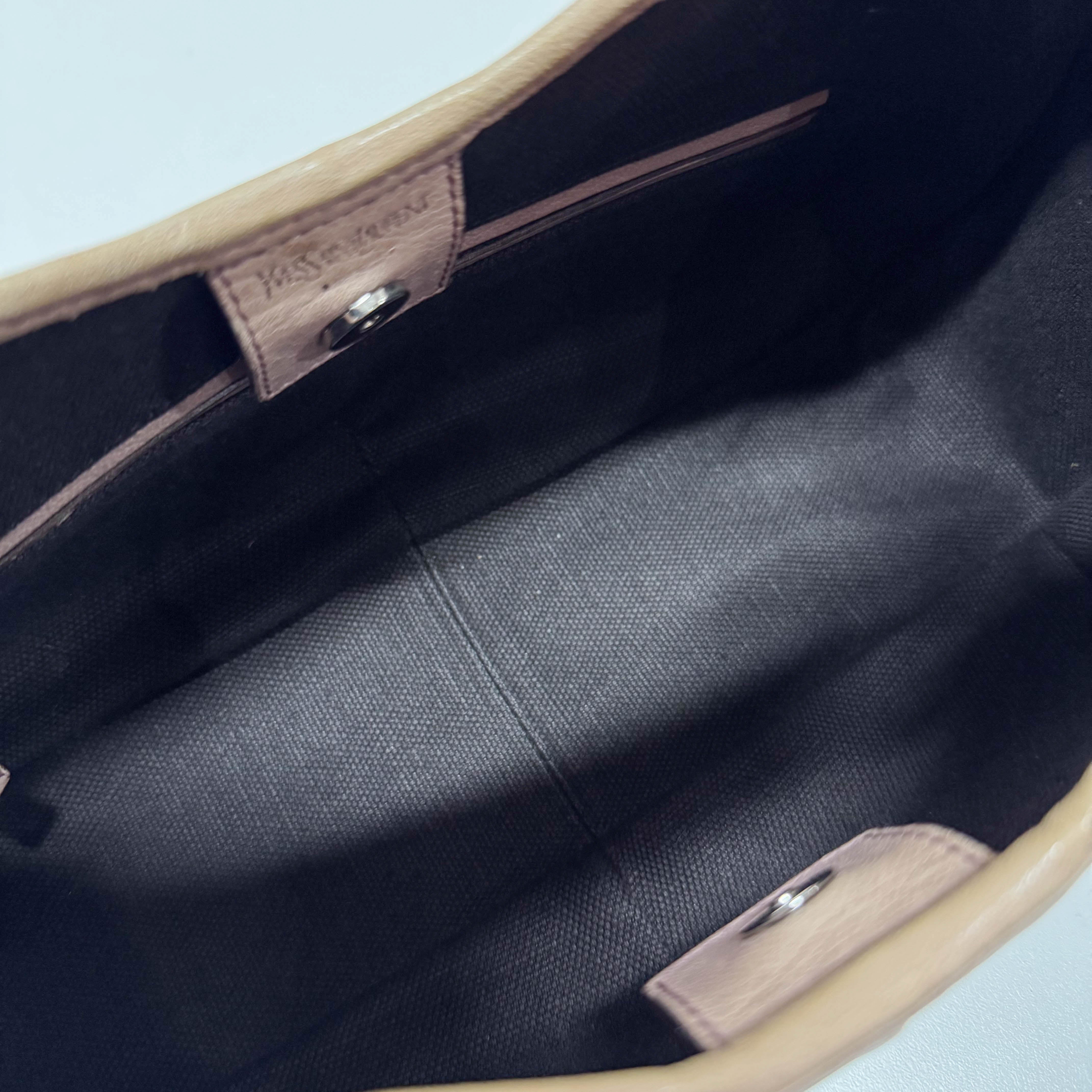 Mombasa Pink/Beige Leather Shoulder Bag