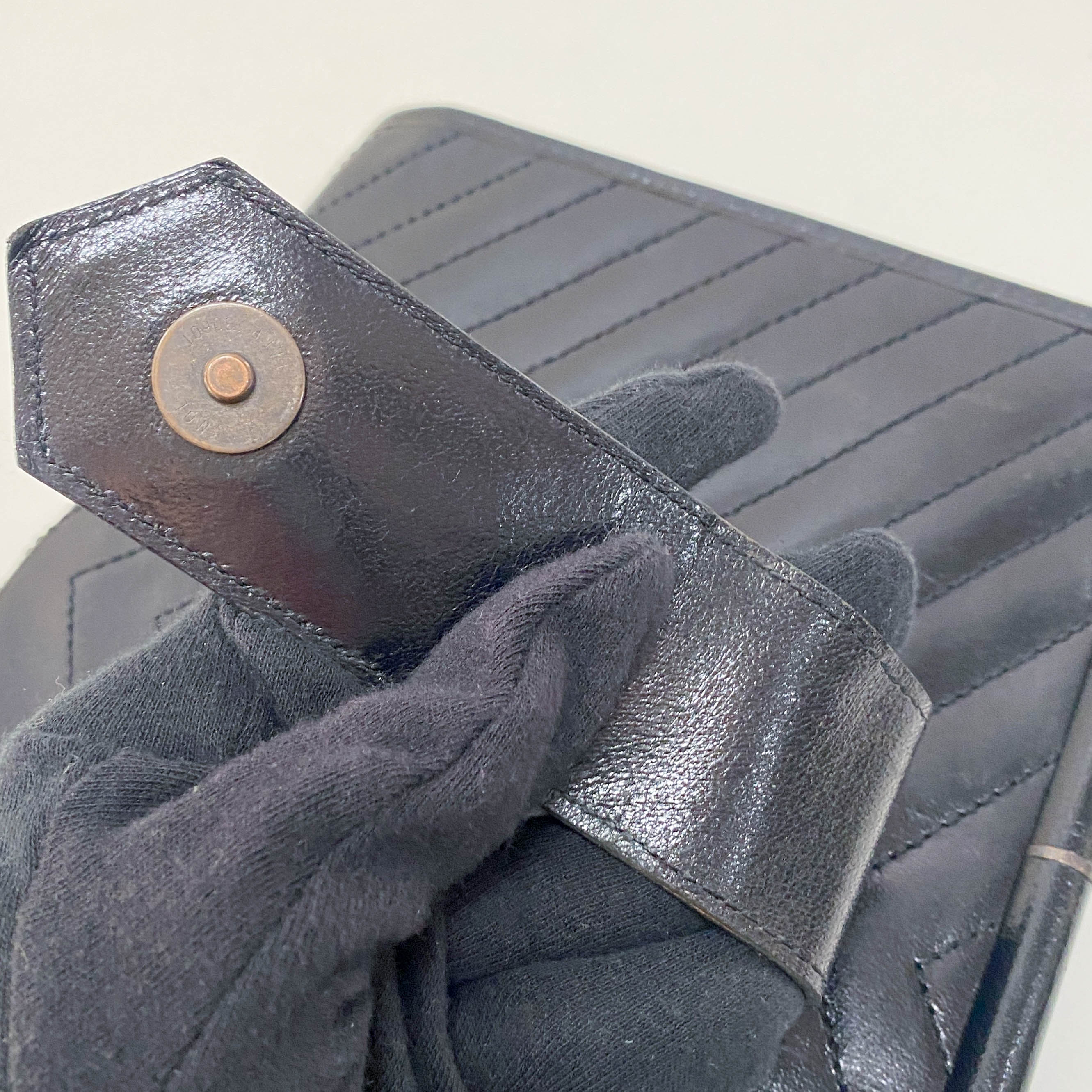 Black Leather Clutch Bag