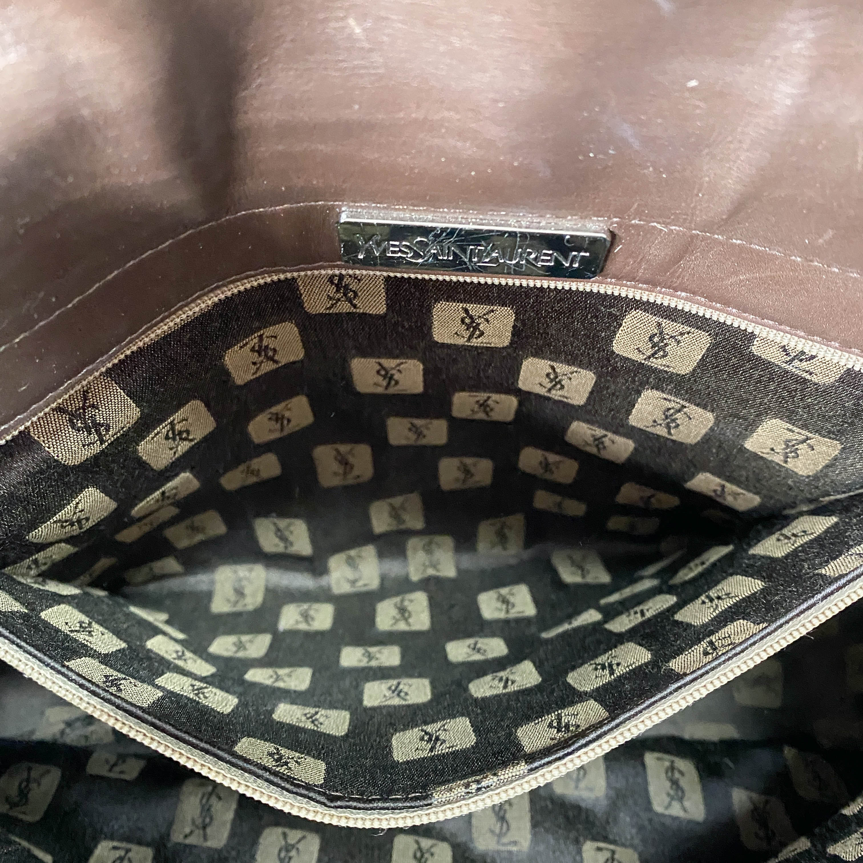 Brown Leopard Print Pony Hair Shoulder Bag