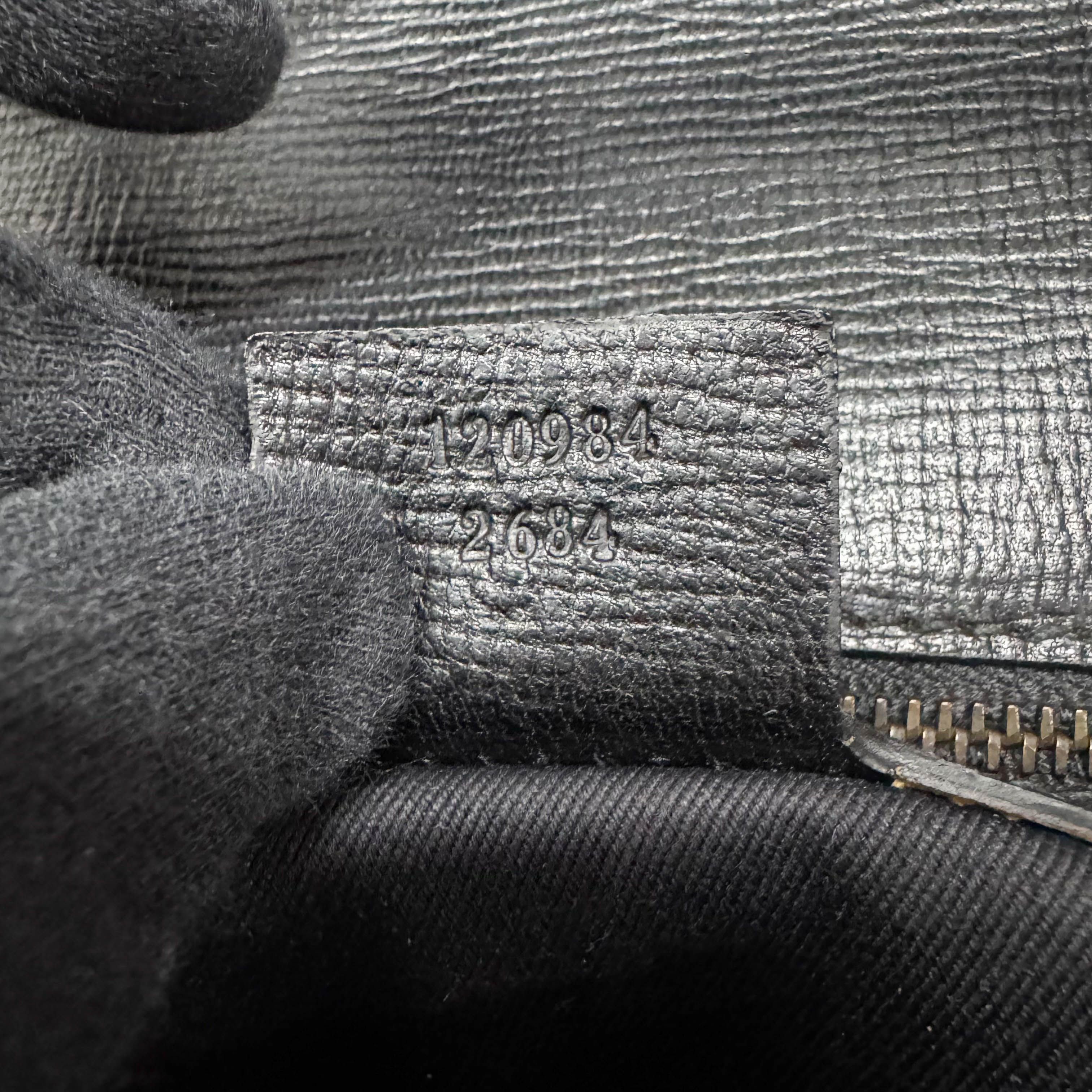 Horsebit Black Leather Shoulder Bag