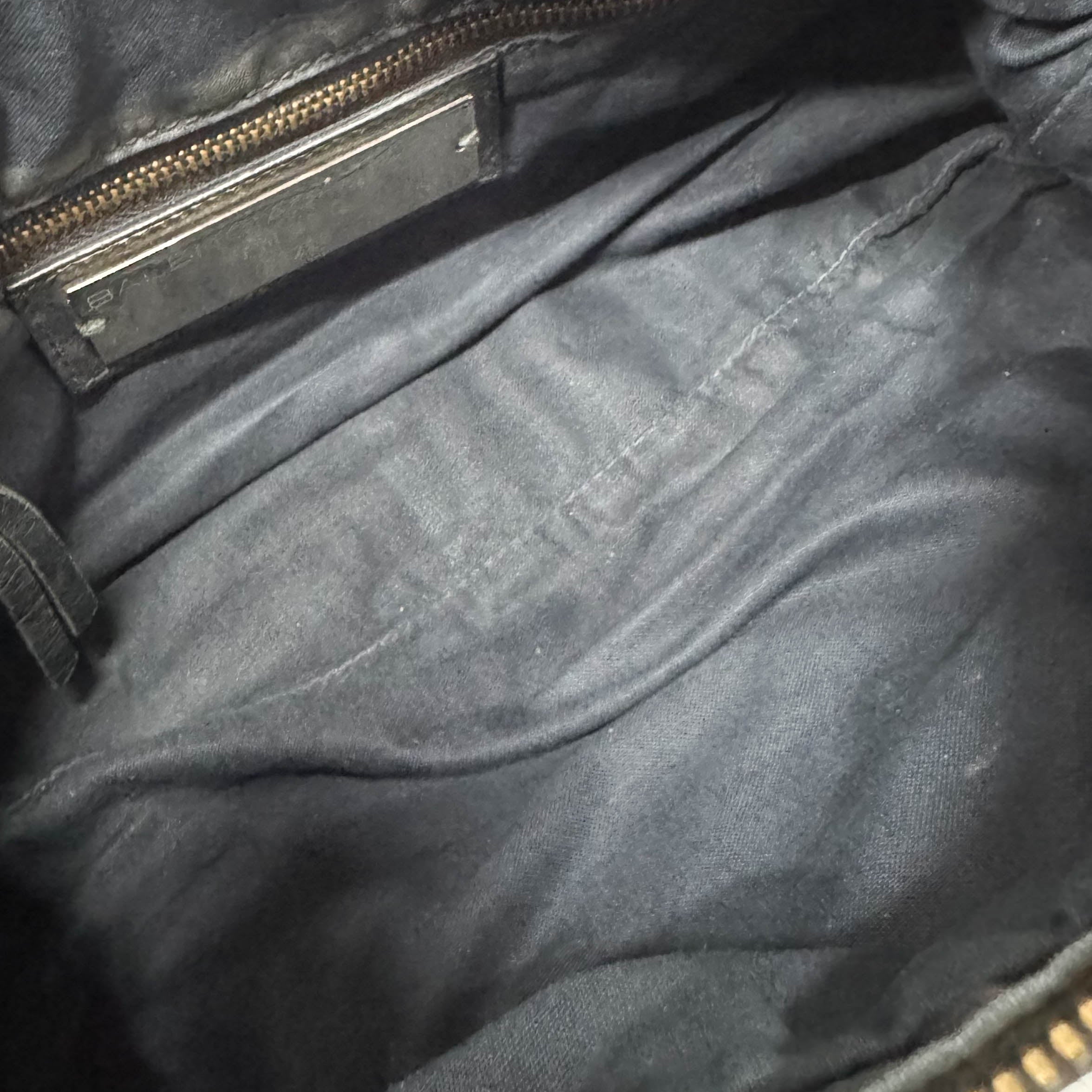 The First Black Calfskin Leather Handlebag