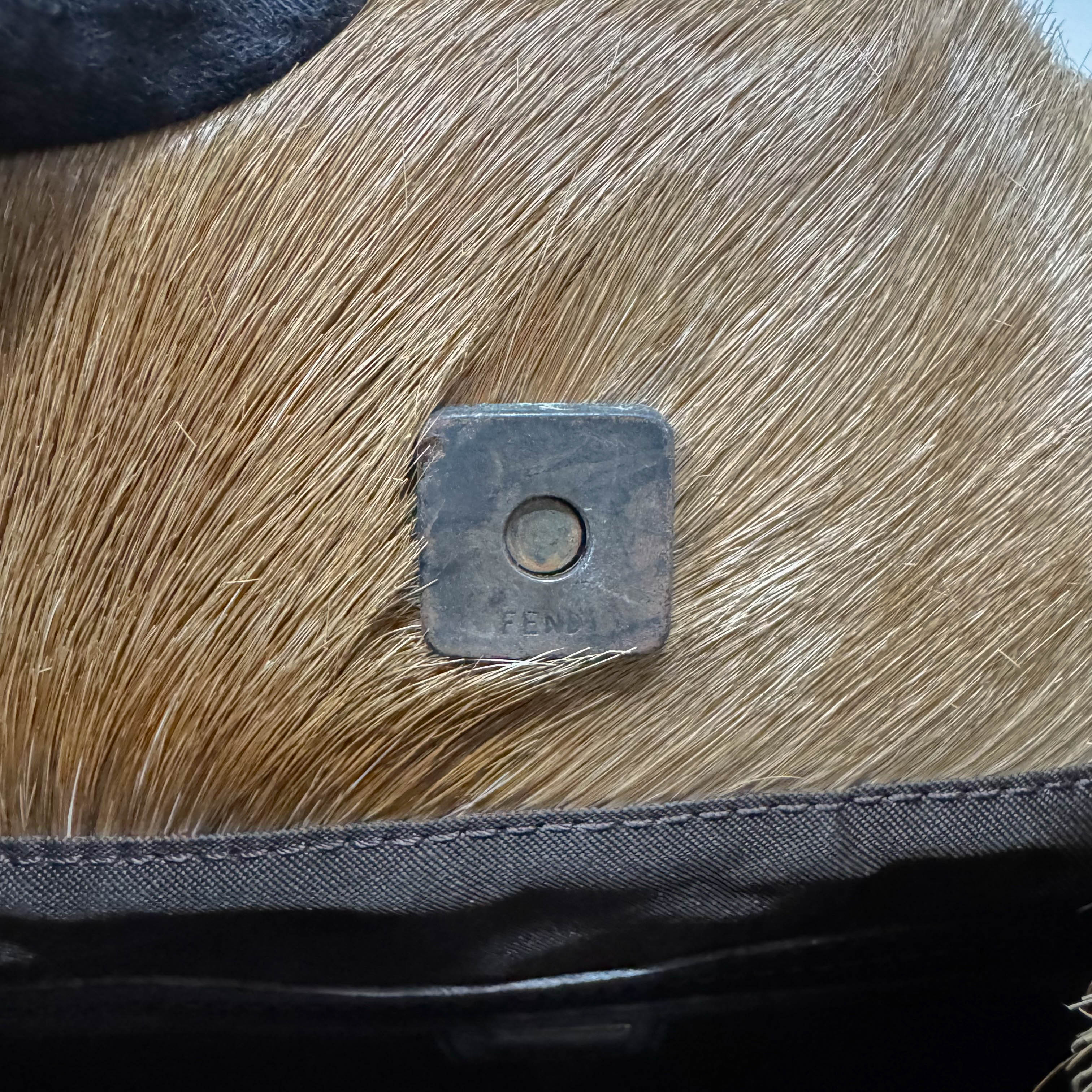 Brown Pony Hair Tote Bag