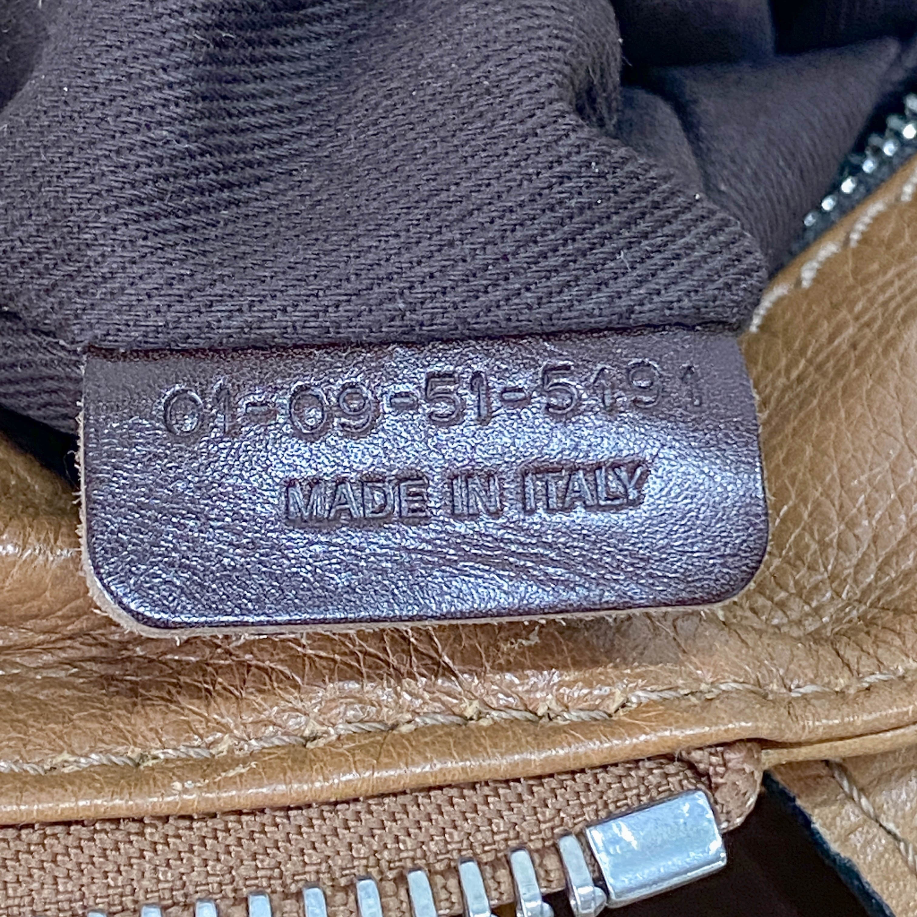 Paddington Brown Calfskin Leather Shoulder Bag