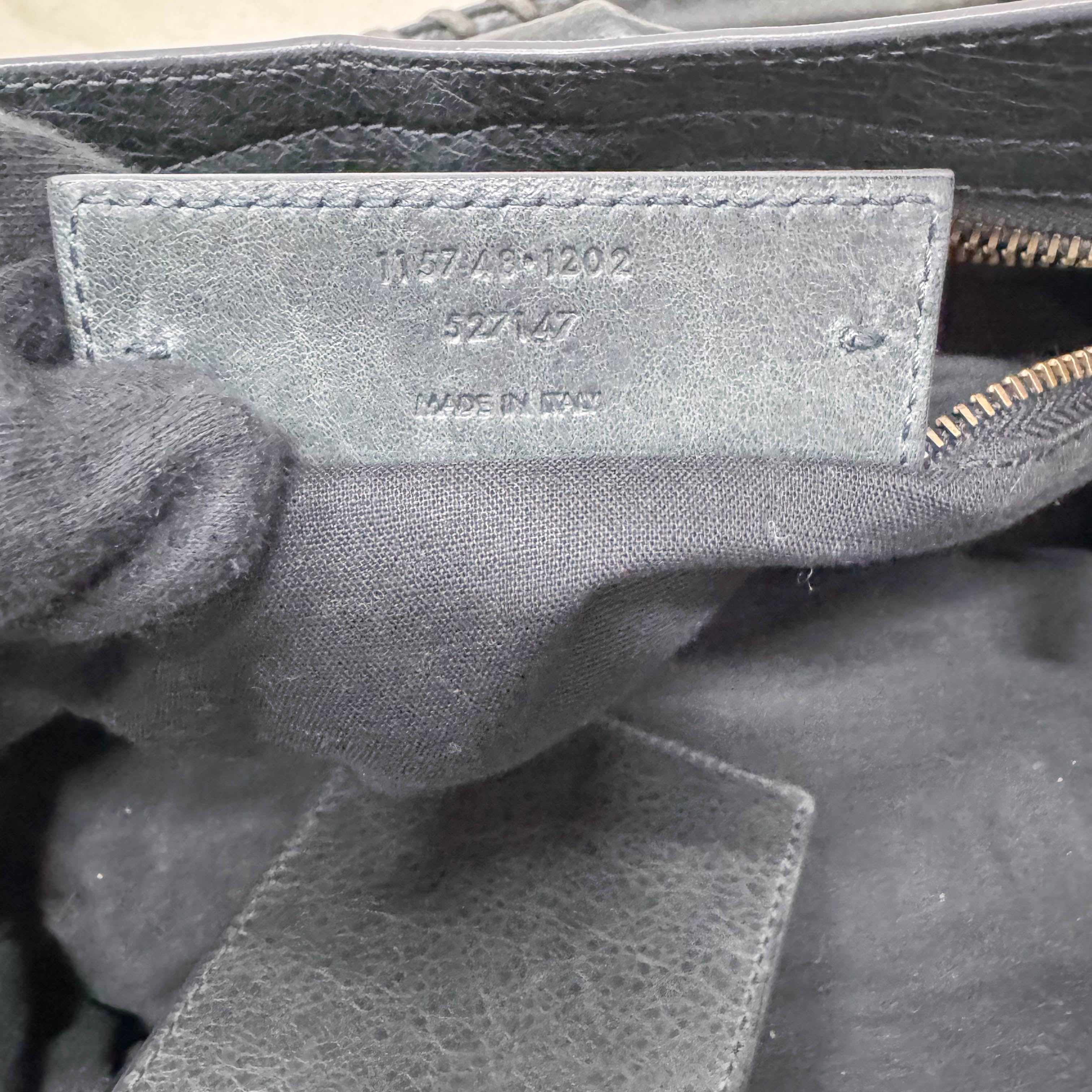 The City Grey Calfskin Leather Two Way Bag