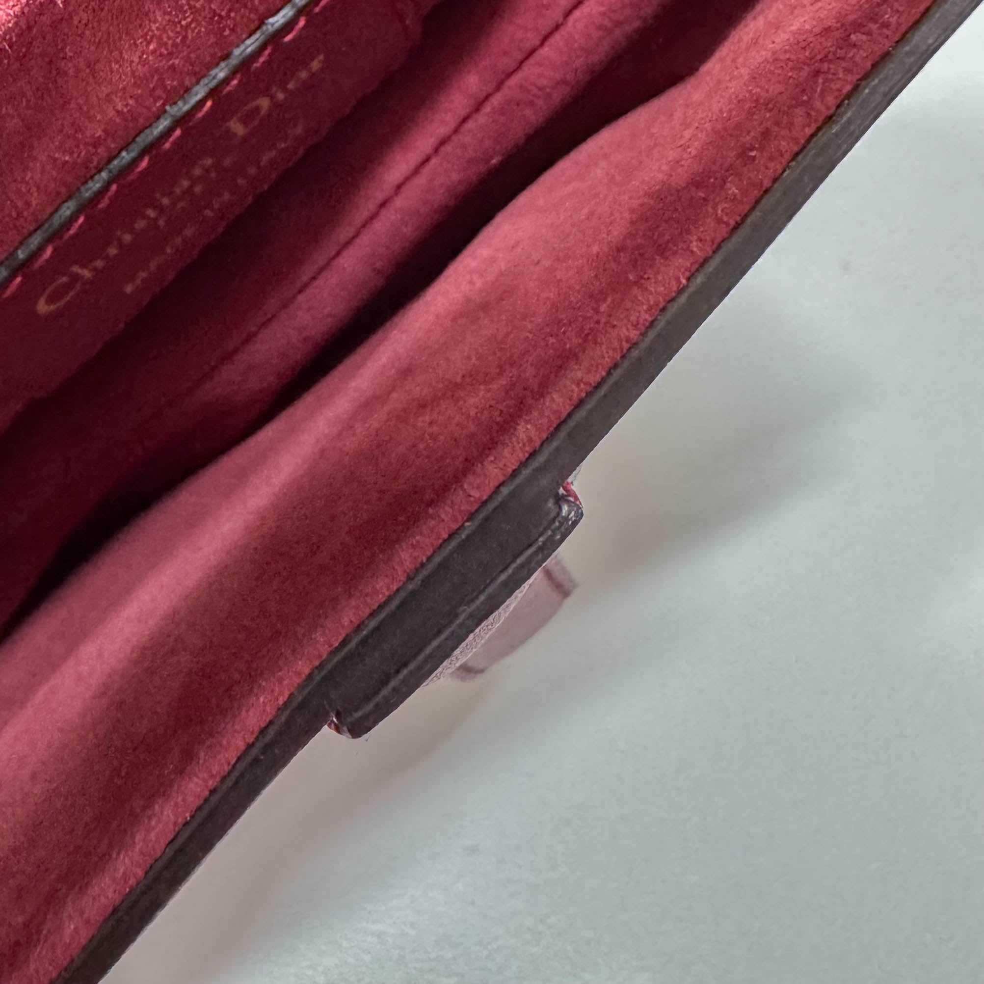 Saddle Red Leather Shoulder Bag