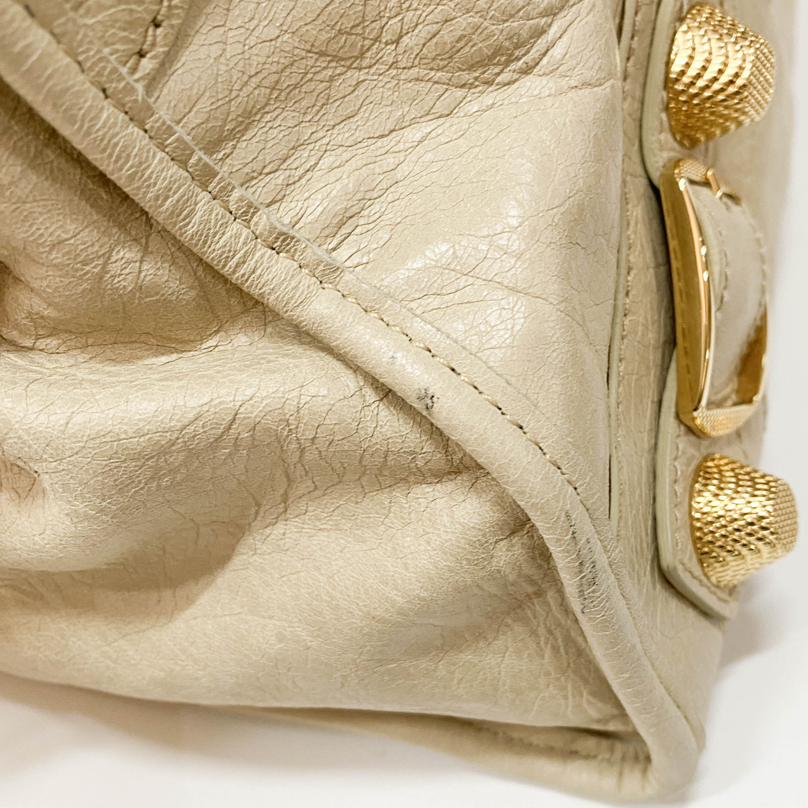 The Part Time Light Beige Calfskin Leather Two Way Bag