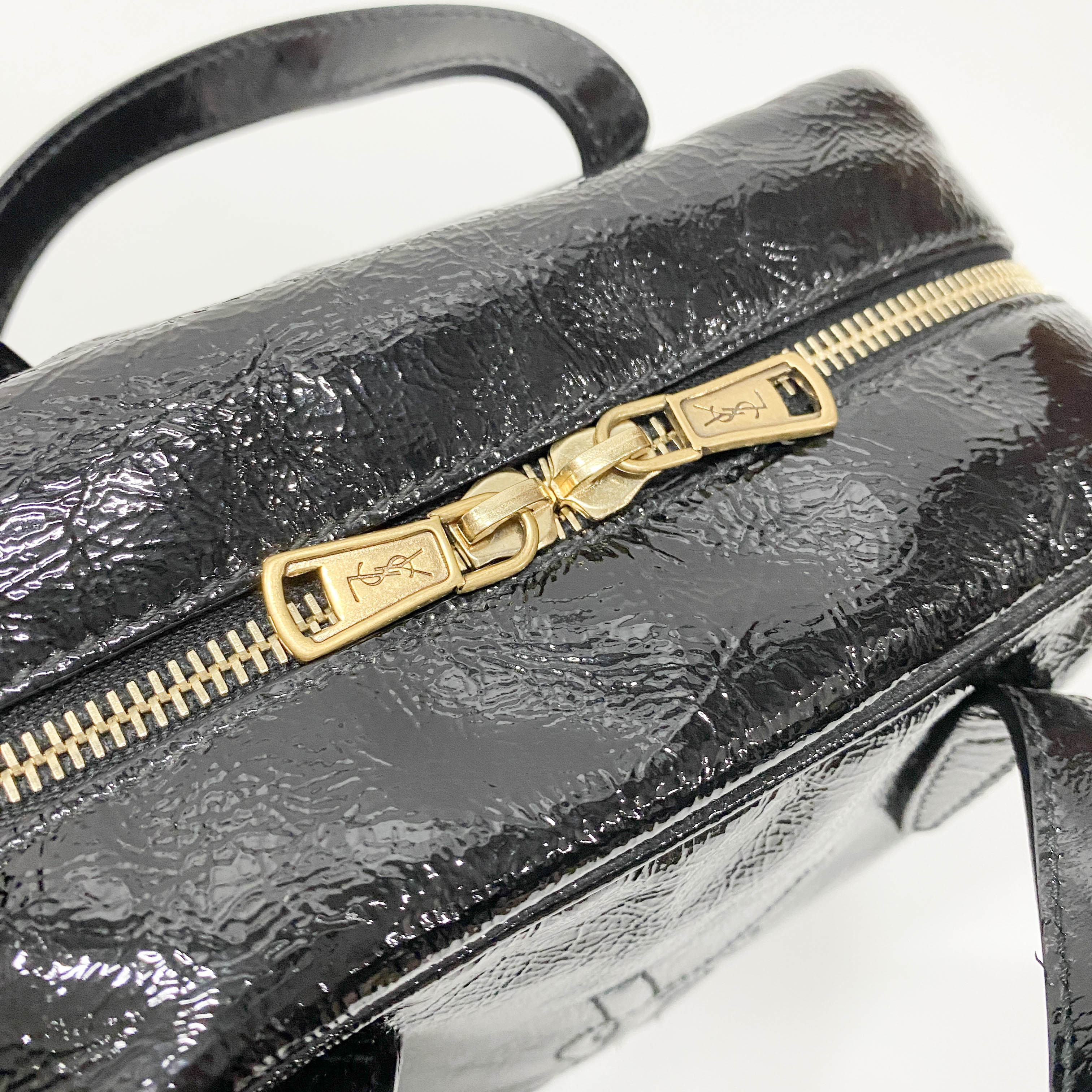Black Patent Leather Handbag