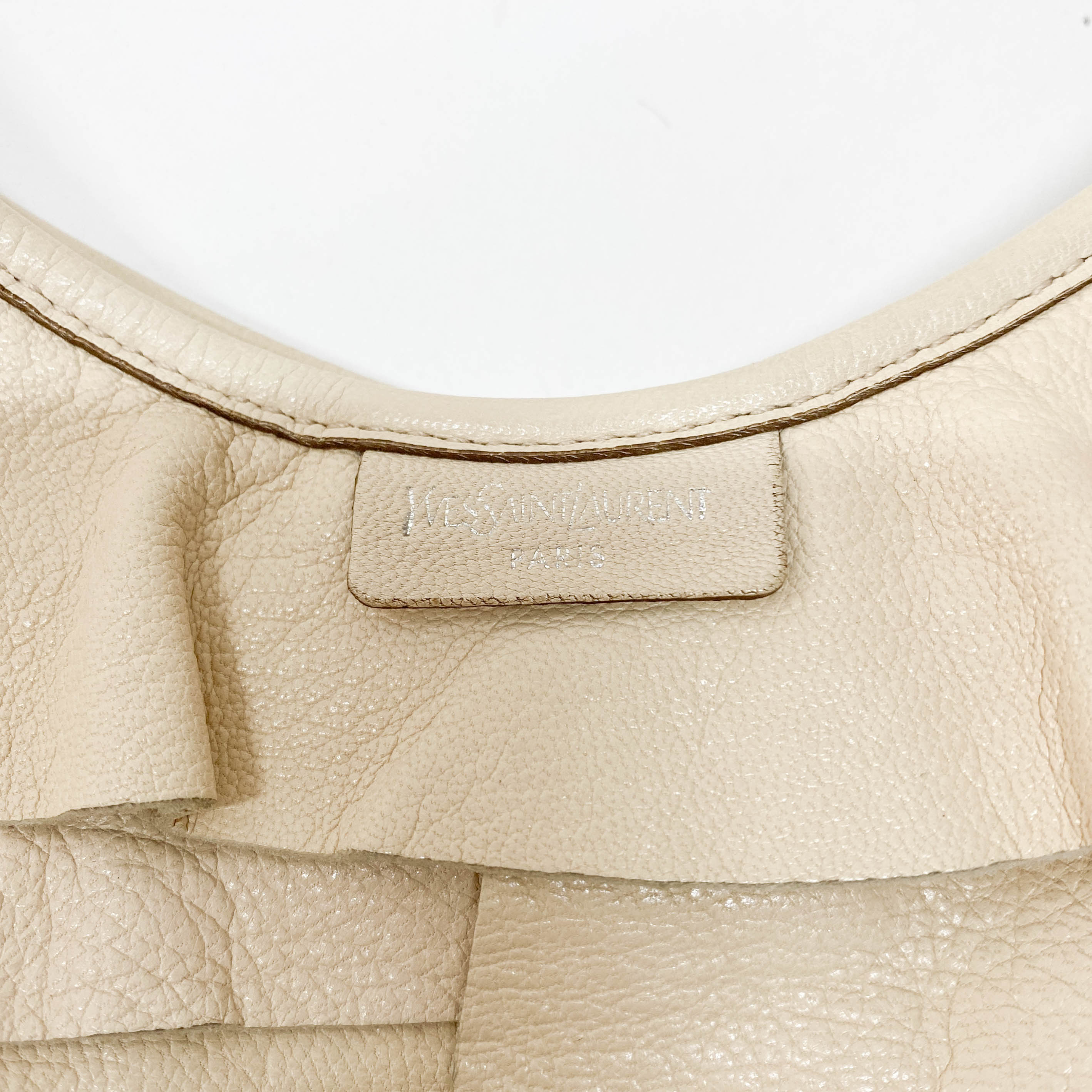 Saint Tropez Beige Leather Shoulder Bag